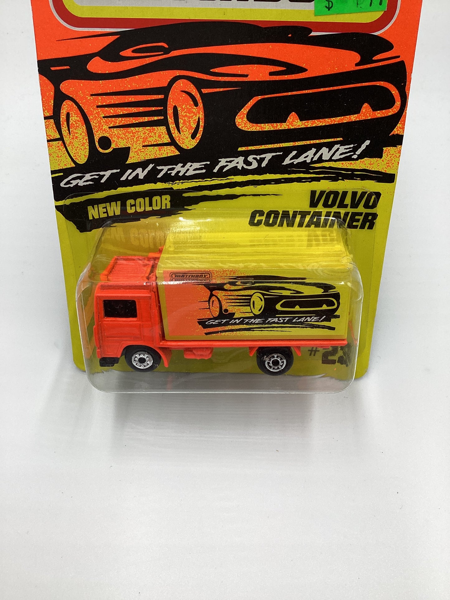 Matchbox Get In The Fast Lane #23  Volvo Container Orange 210B