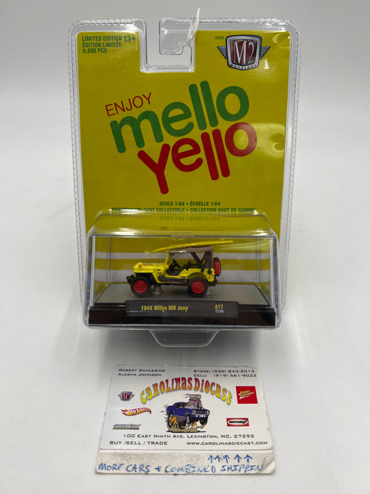 M2 Machines Mello Yello 1944 Willys MB Jeep Yellow A17 200D