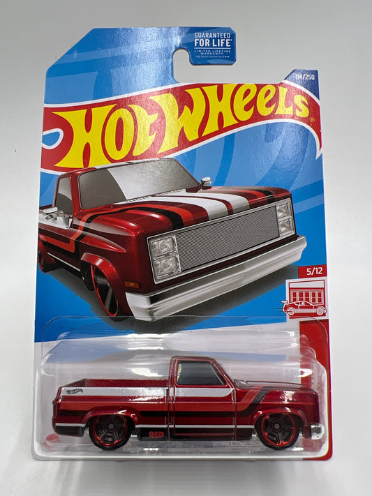 Hot Wheels Target Exclusive Red Edition #114 83 Chevy Silverado Red W/Protector