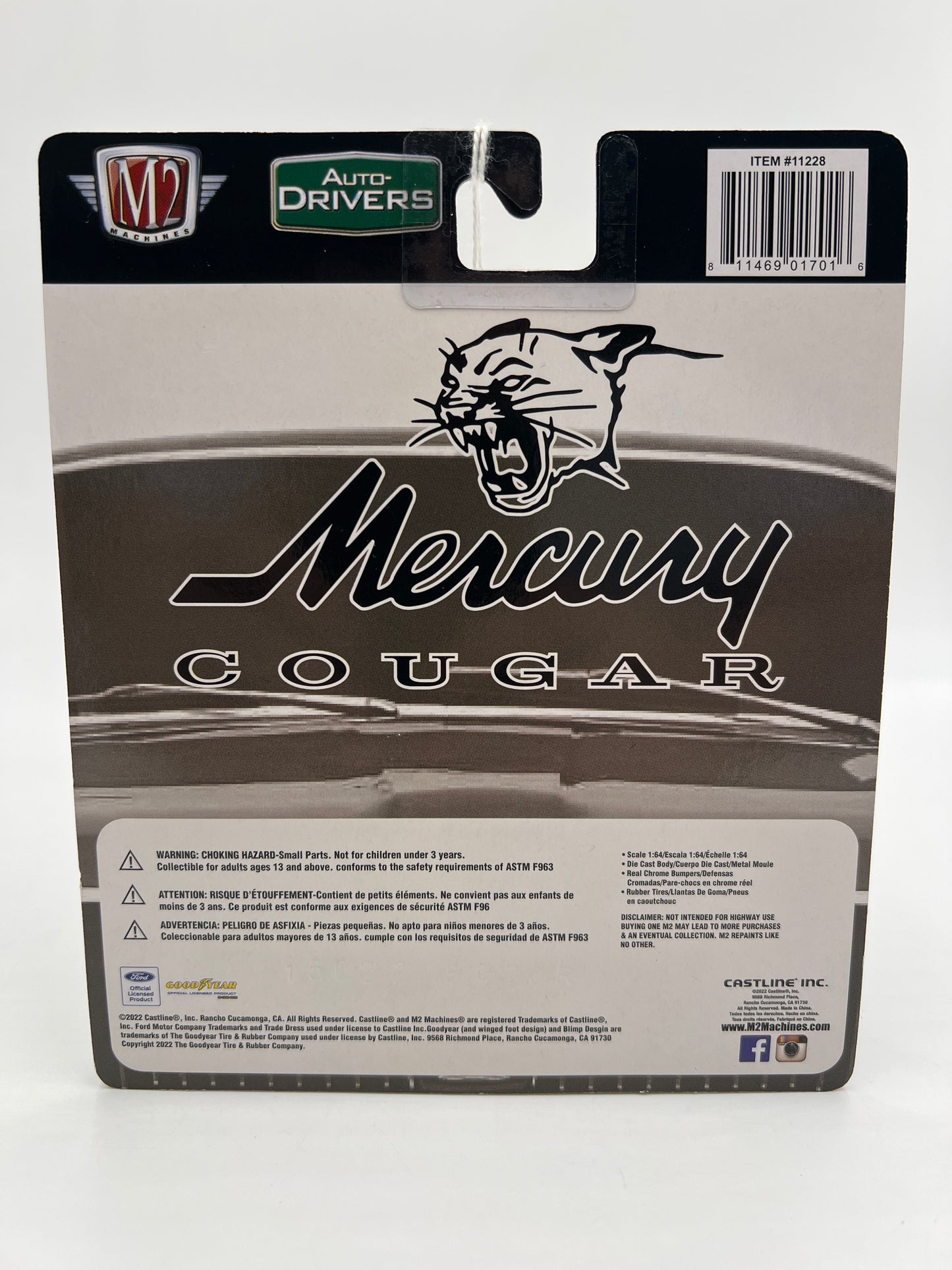 M2 Machines Auto-Drivers 1968 Mercury Cougar R-Code White R86 188M