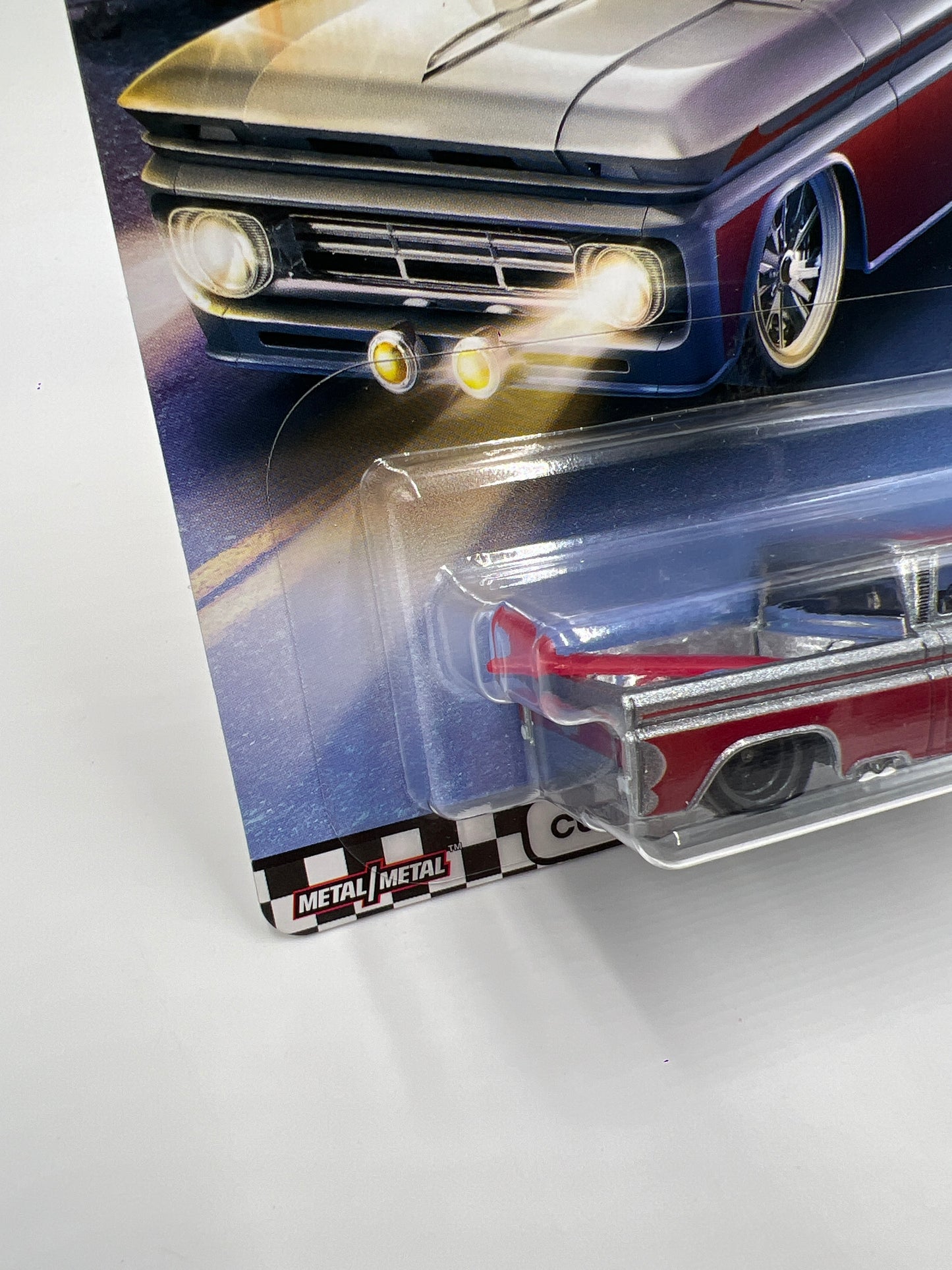 Hot Wheels Premium Boulevard #8 Custom 62 Chevy Pickup Red/Gray W/Protector