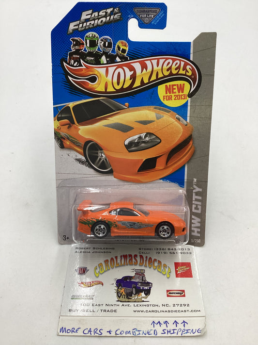 2013 Hot wheels Fast and furious #005 Toyota Supra with protector