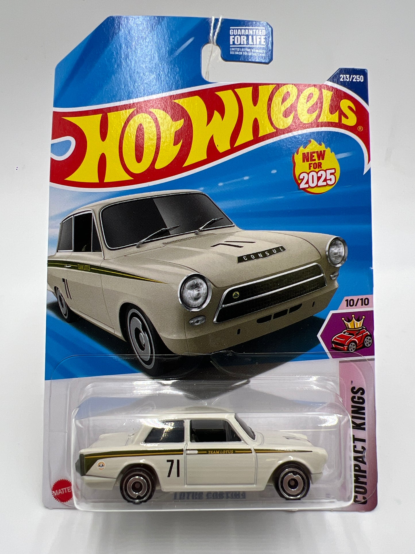 2025 Hot Wheels L Case Compact Kings #213 Lotus Cortina White 68E