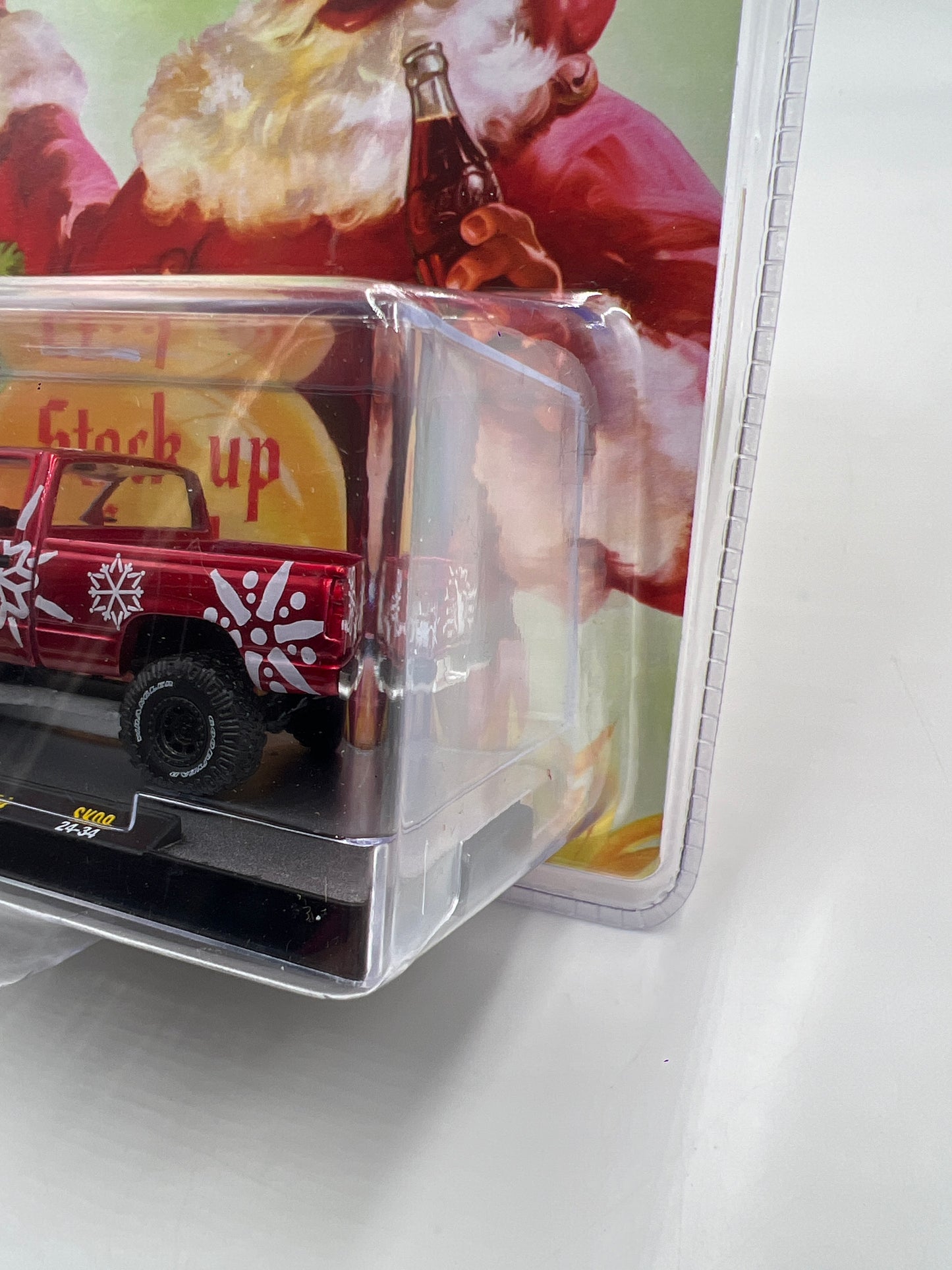 2024 M2 Machines Holiday Coca Cola 1993 Chevrolet Silverado 1500 4x4 Red SK09