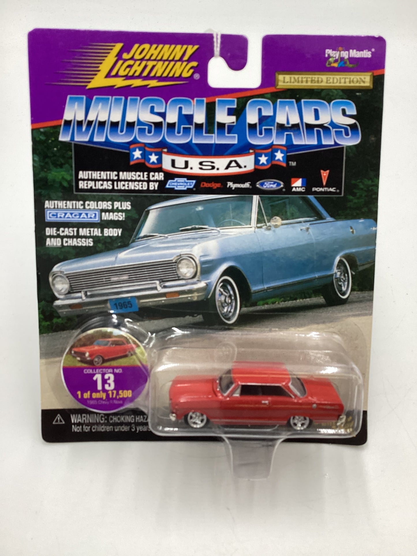 Johnny Lightning Muscle Cars USA 1965 Chevy II Nova Red 186F