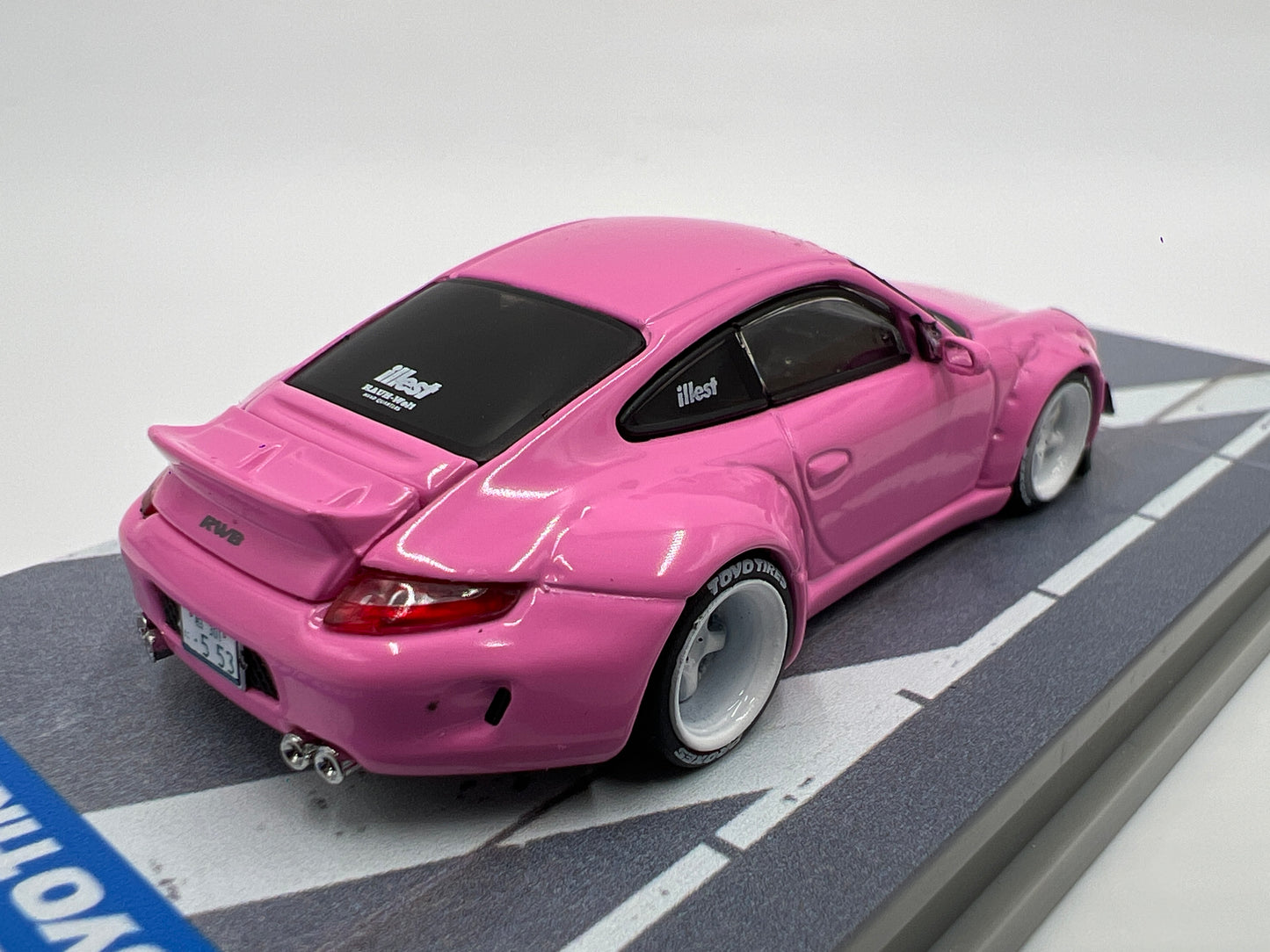 Tarmac Works x Hobby 64 Porsche RWB 997 Pink Toyo Tires