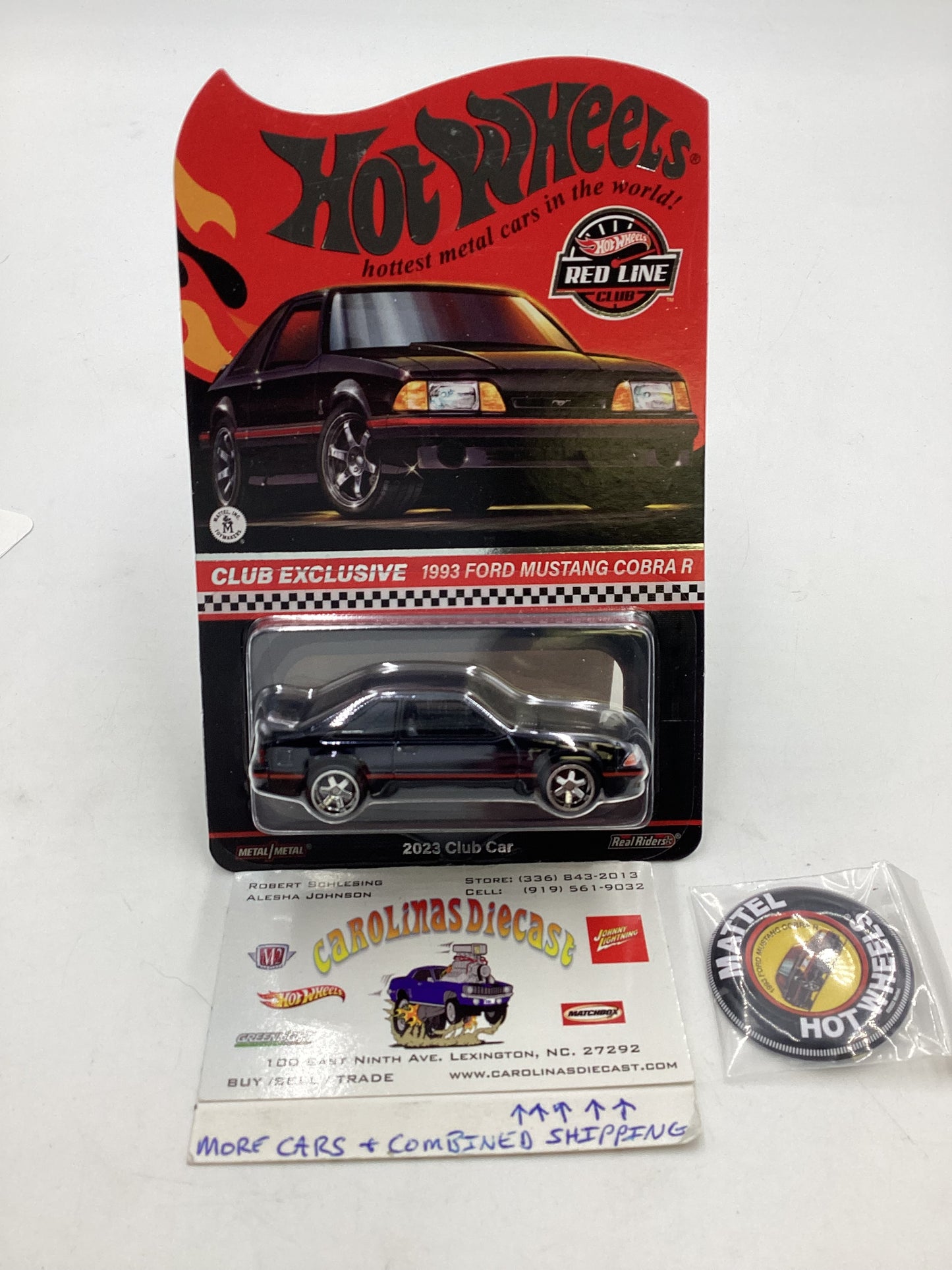 2023 Hot Wheels 1993 Ford Mustang Cobra R Club Car with Pin