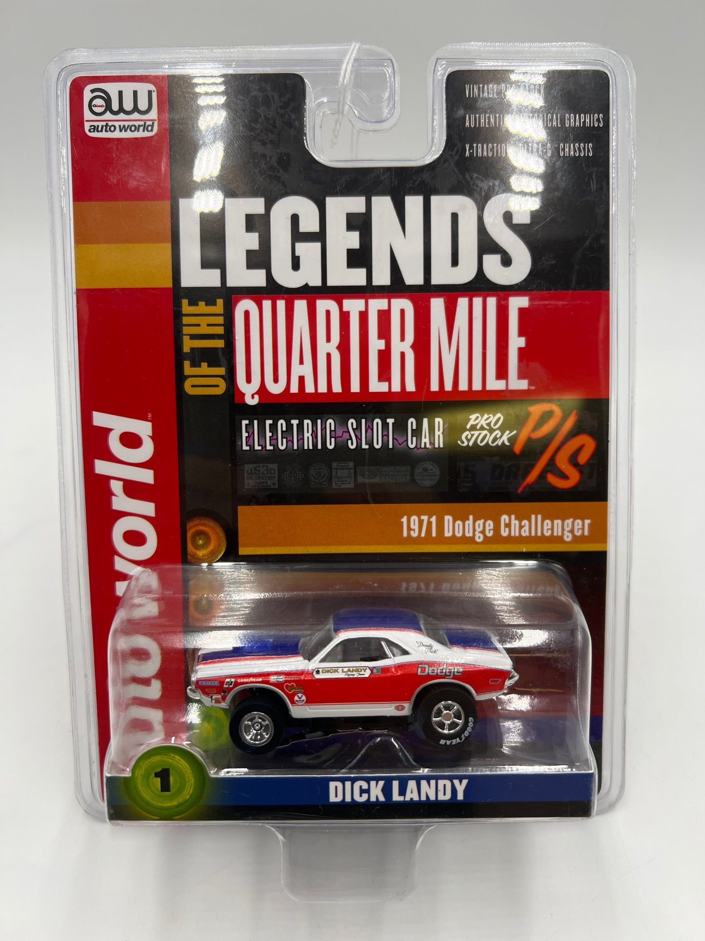 Auto World Legends of the Qtr Mile Dick Landy HO Slot Car 1971 Dodge Challenger