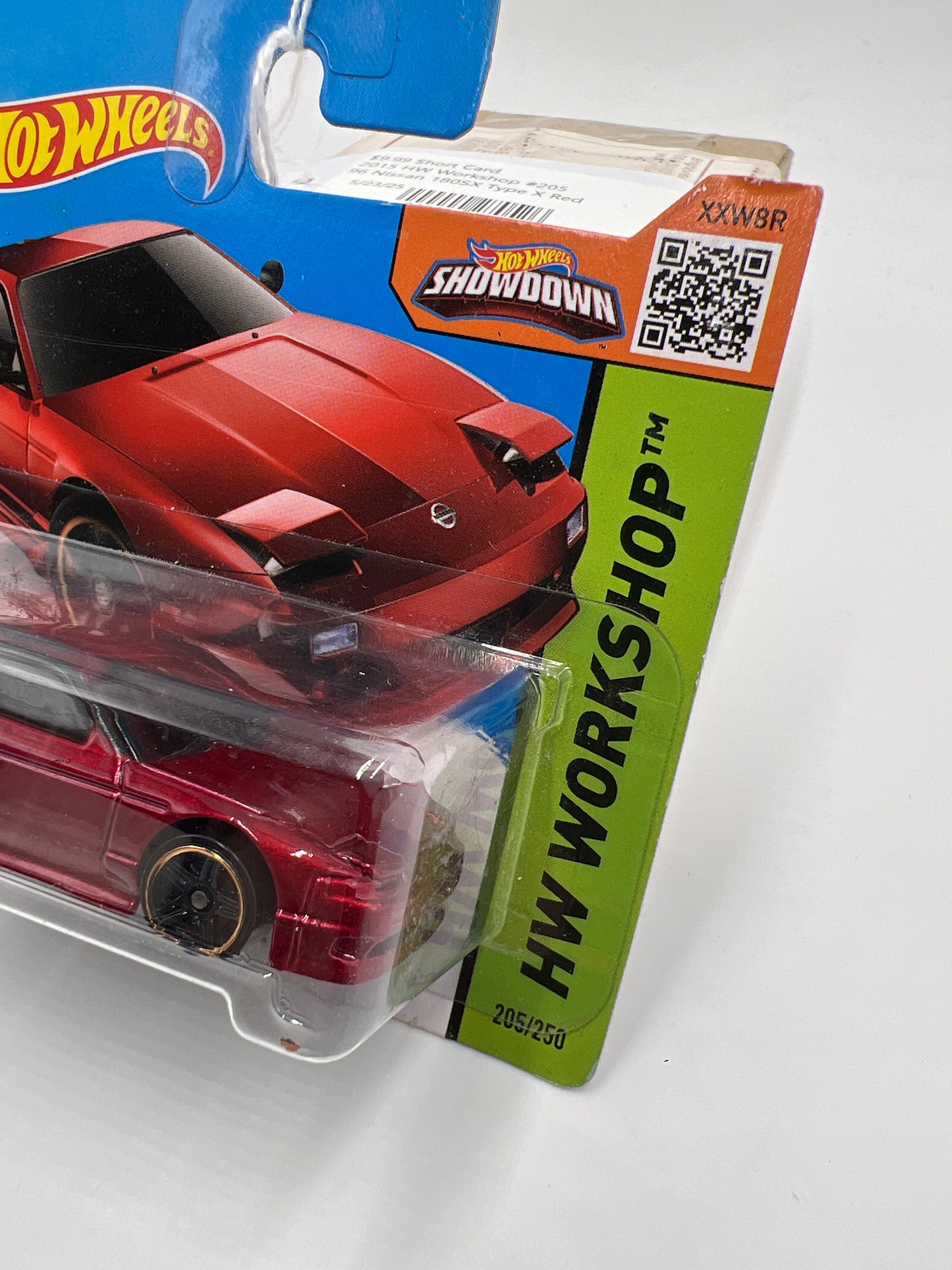 2015 Hot Wheels #205 96 Nissan 180SX Type X Red Short Card 83B