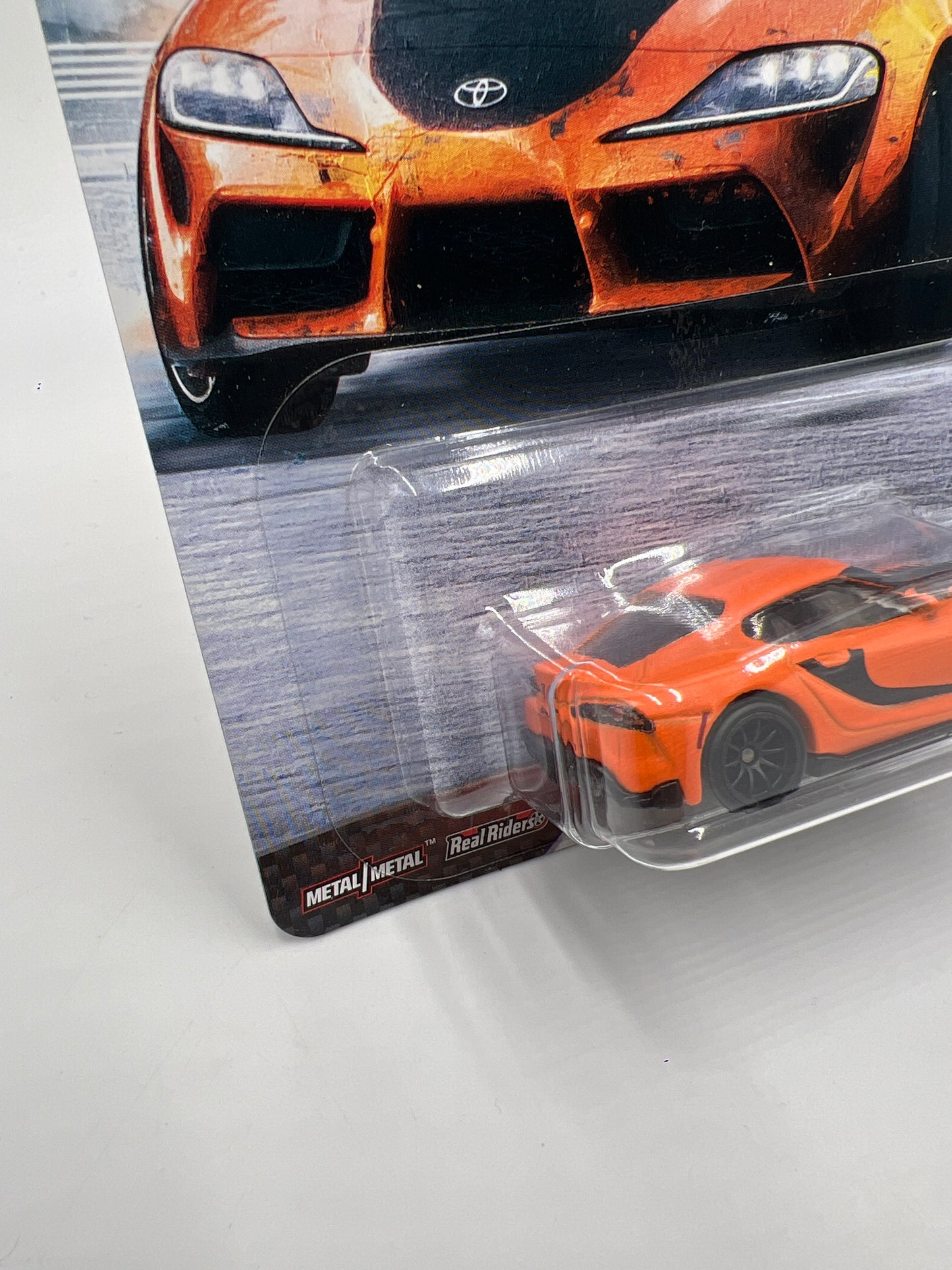 Hot Wheels Premium Fast & Furious Fast Superstars #5 Toyota GR Supra Orange creased corner 247G