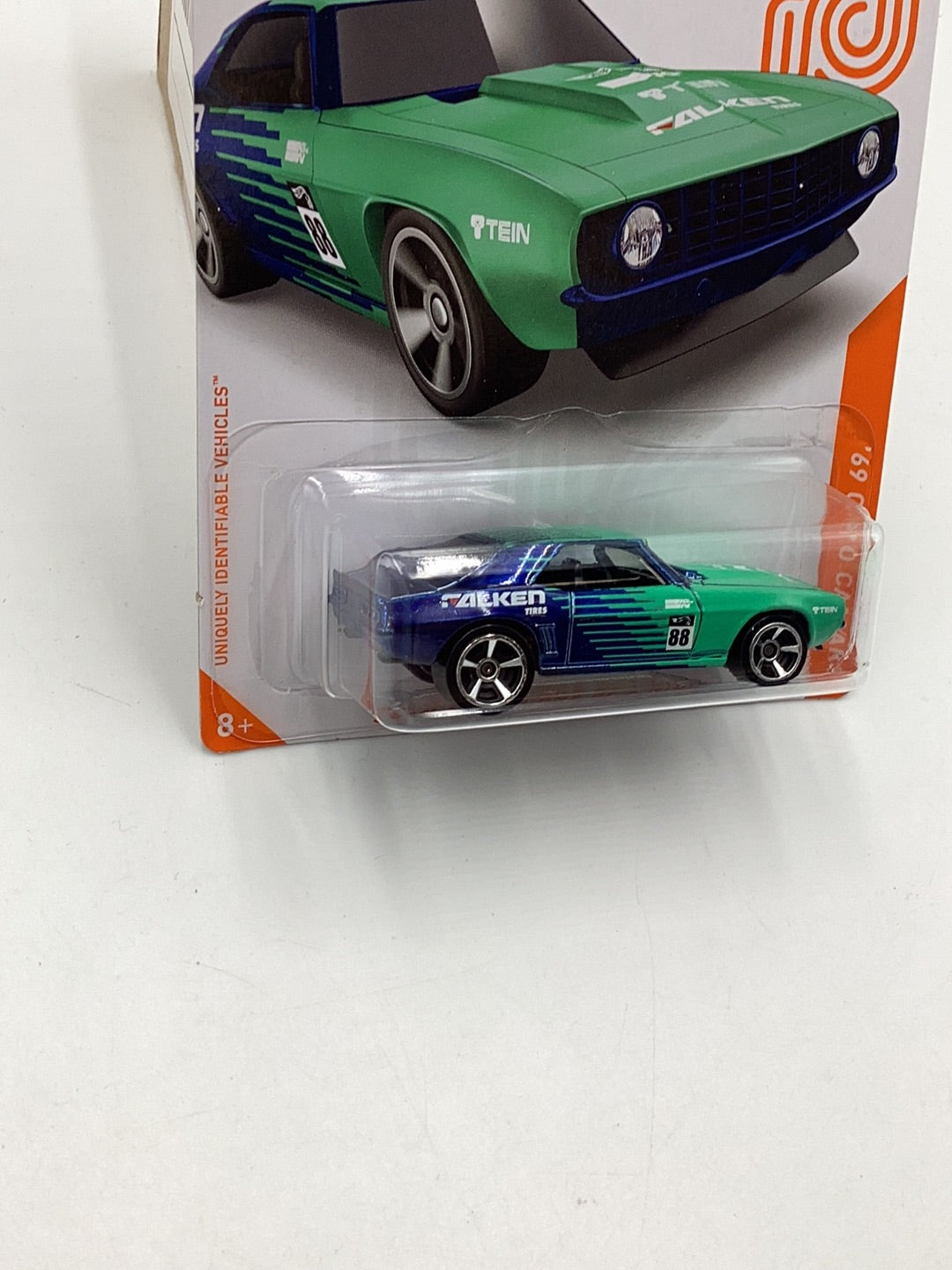2021 Hot Wheels ID #5 69 Copo Camaro chase Falken 5/8 with protector