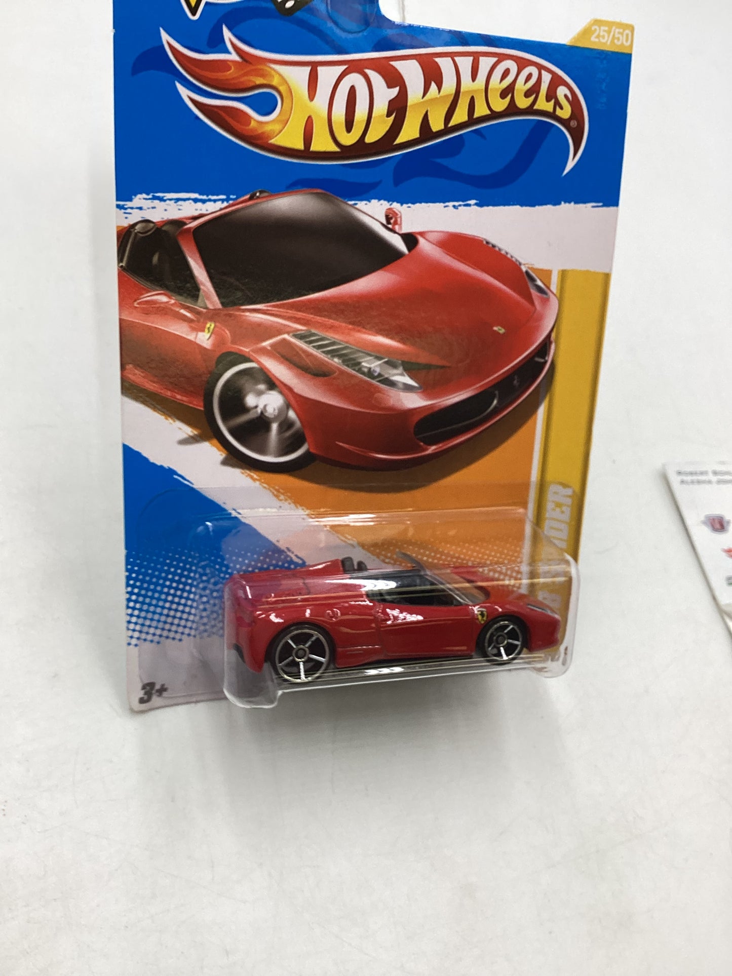 2012 Hot Wheels #025 Red Ferrari 458 Spider