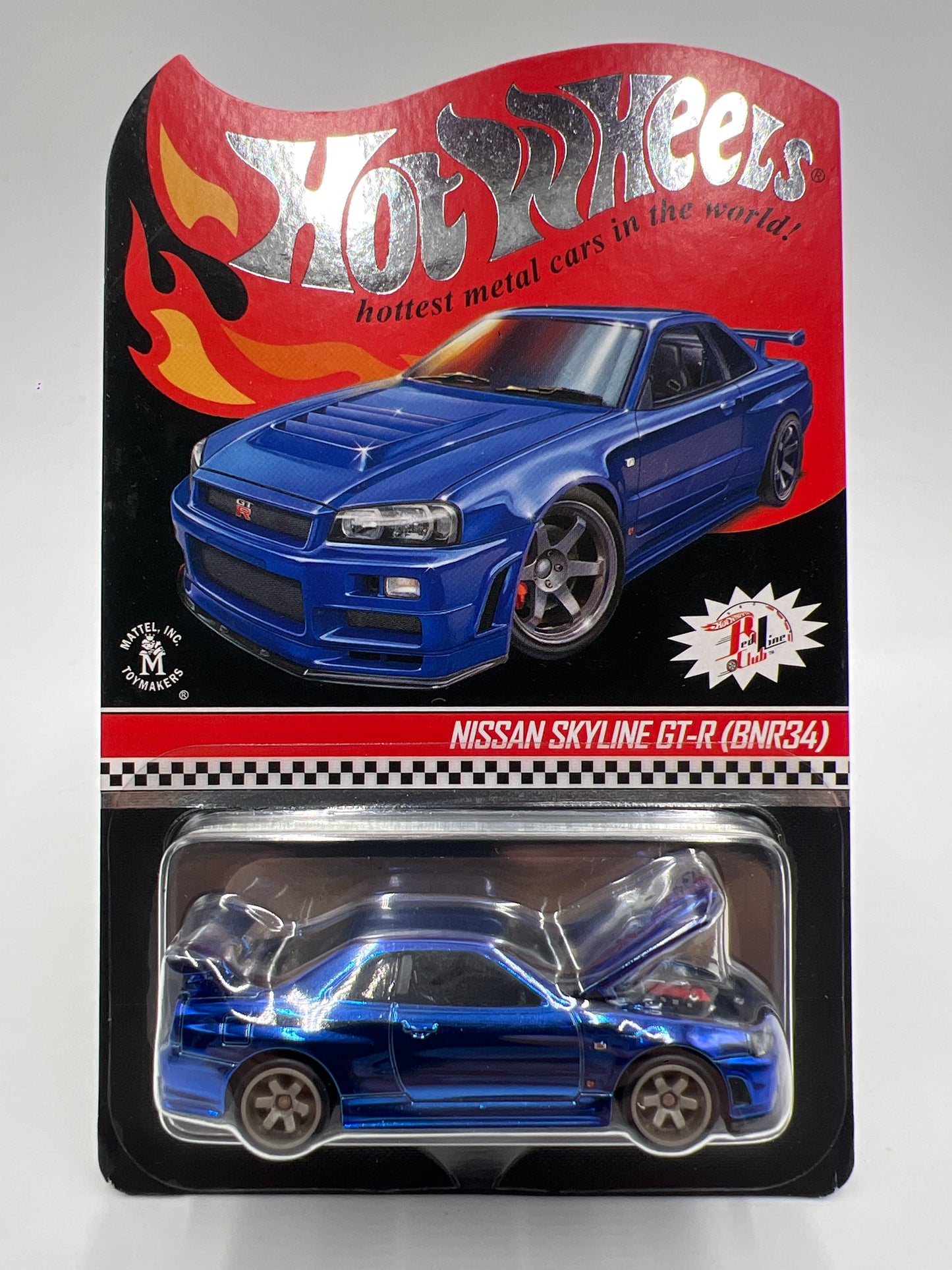 Hot Wheels RLC Nissan Skyline GT-R BNR34 Blue #8483/12500 W/Protector