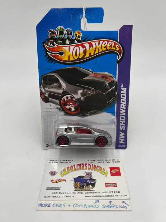 2013 Hot Wheels Showroom #177 Volkswagen Golf GTI Silver 96A