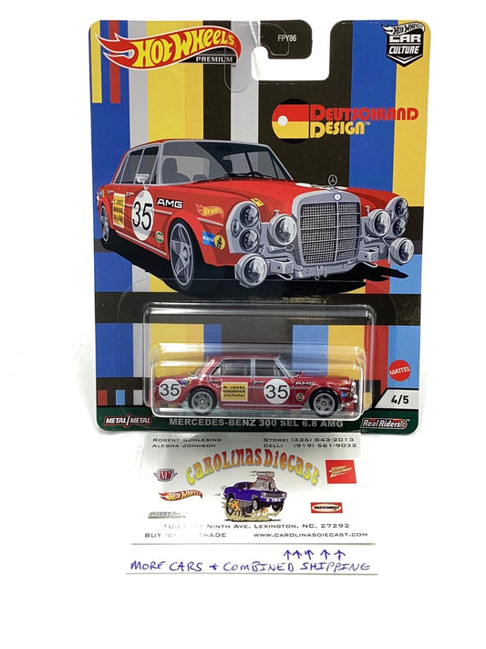 2022 Hot Wheels car culture Deutschland Design Mercedes Benz 300 SEL 6.8 AMG  4/5 255I