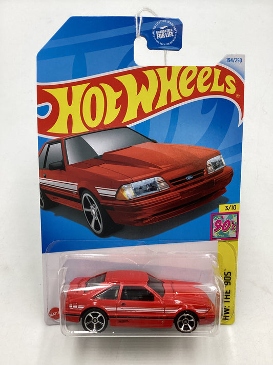 2024 Hot Wheels #194 92 Ford Mustang Red 19B