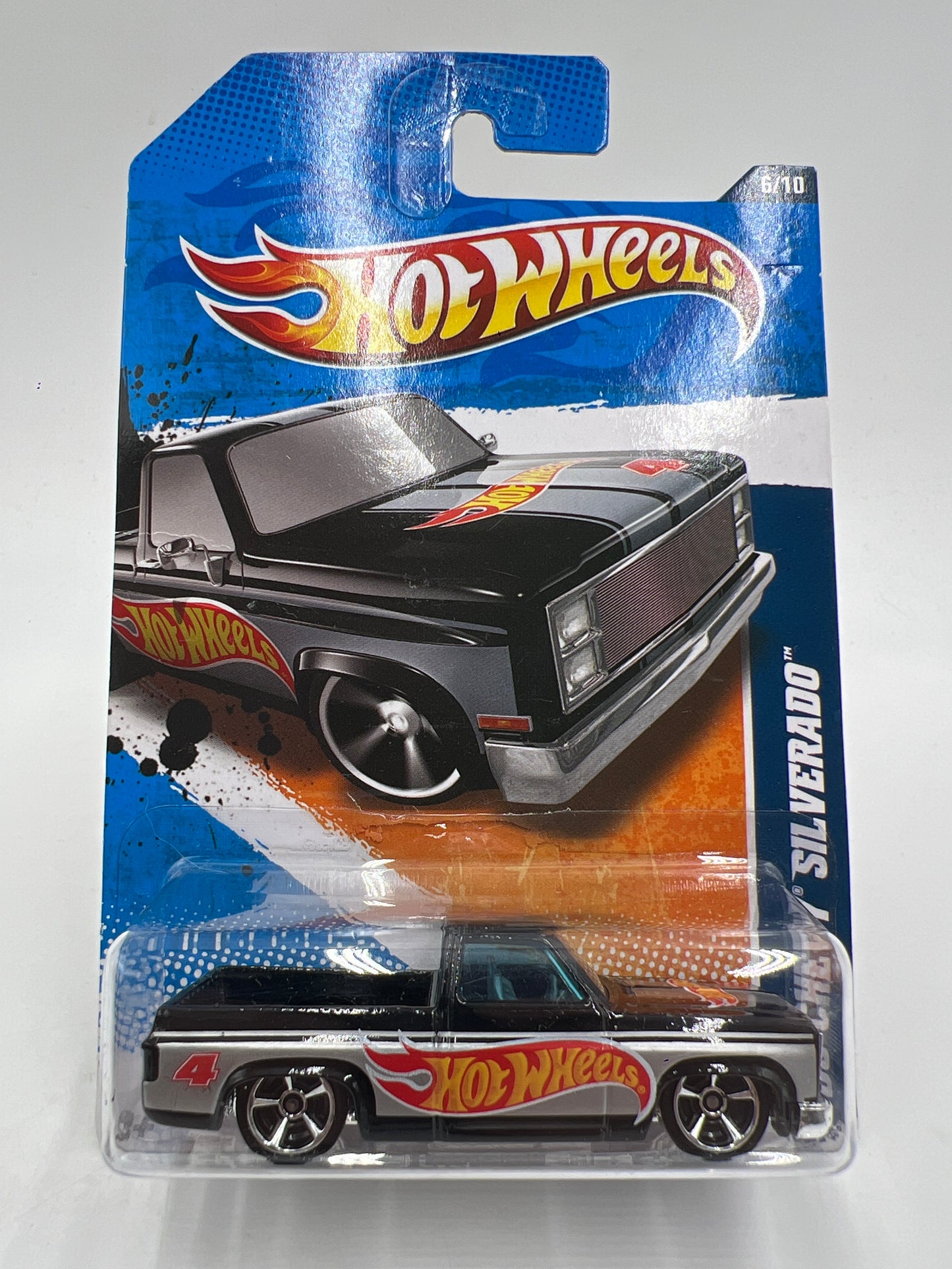2011 Hot Wheels Walmart Exclusive #156 83 Chevy Silverado Black W/Protector