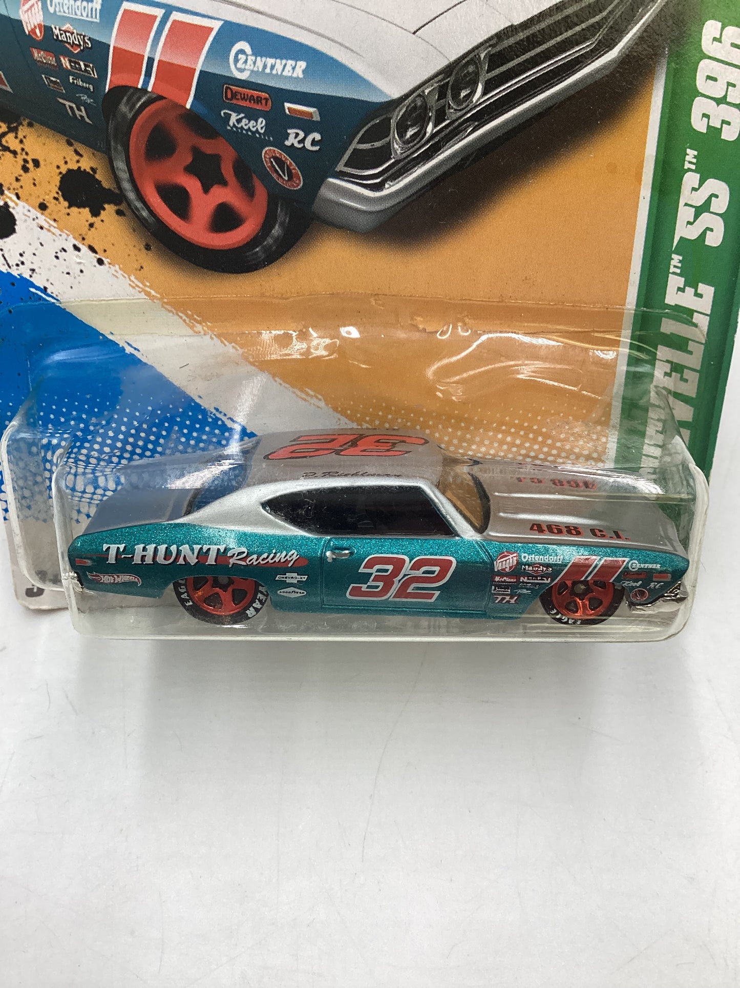 2012 Hot Wheels Treasure Hunt #53 70 Chevelle SS 396 (Bad Card)