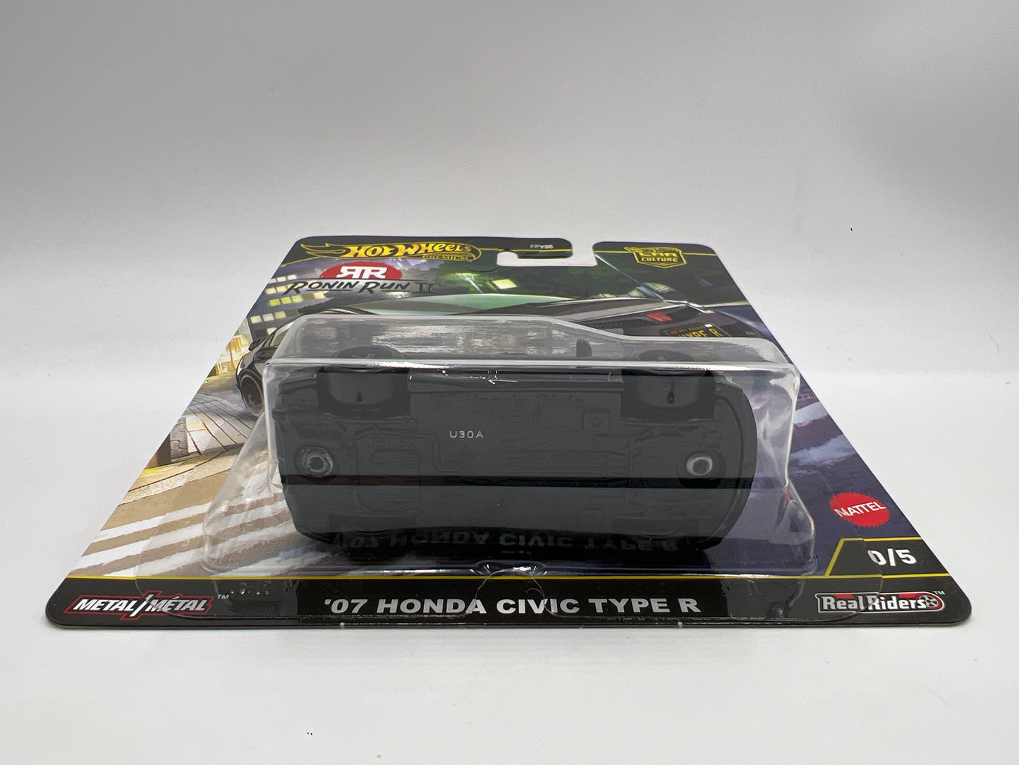 2025 Hot Wheels Premium Ronin Run II CHASE #0 07 Honda Civic Type R Black W/Protector 2