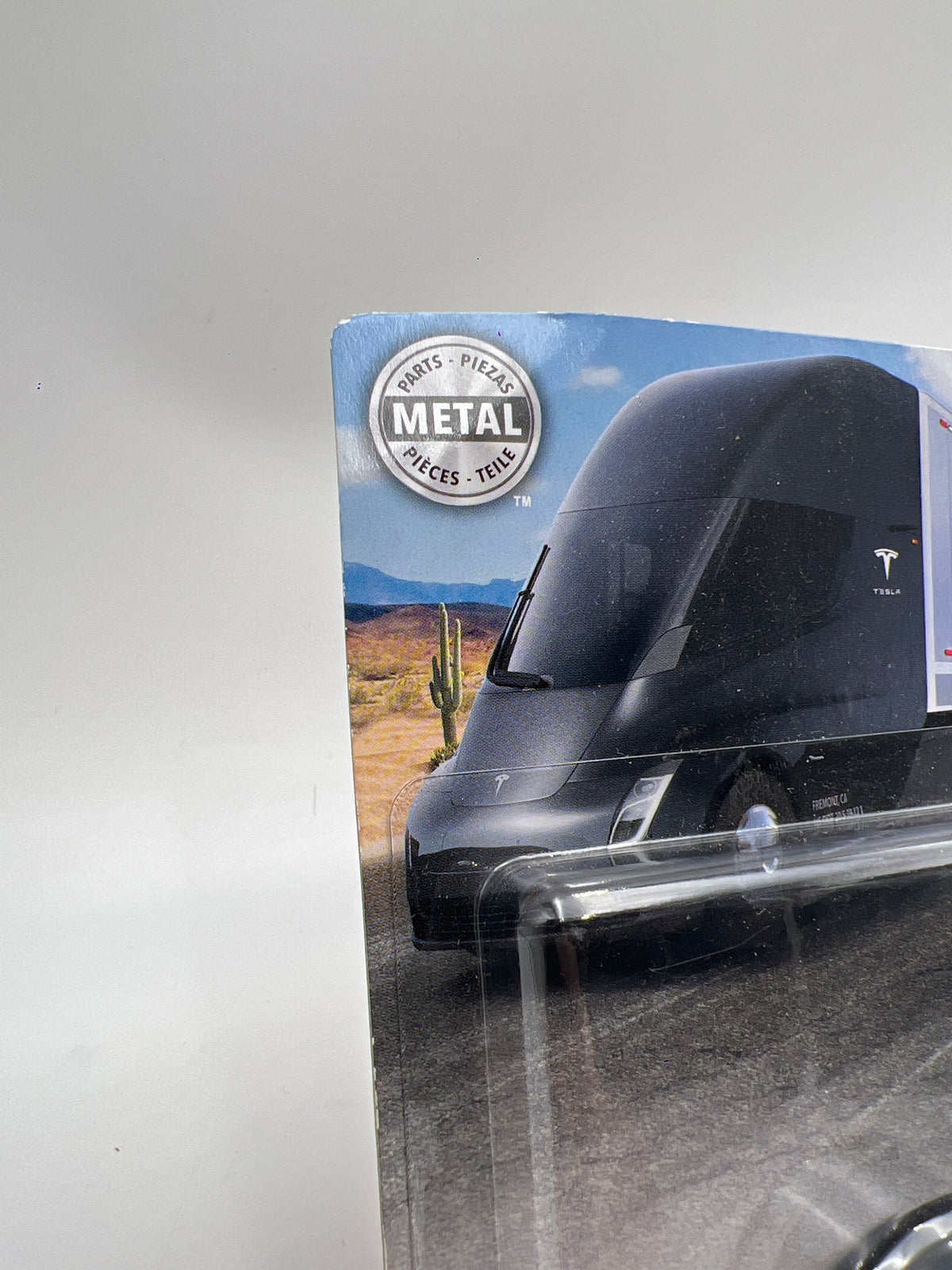 Matchbox Convoys #2 Tesla Semi/Box Trailer & Tesla Model S Red Card Not Perfect