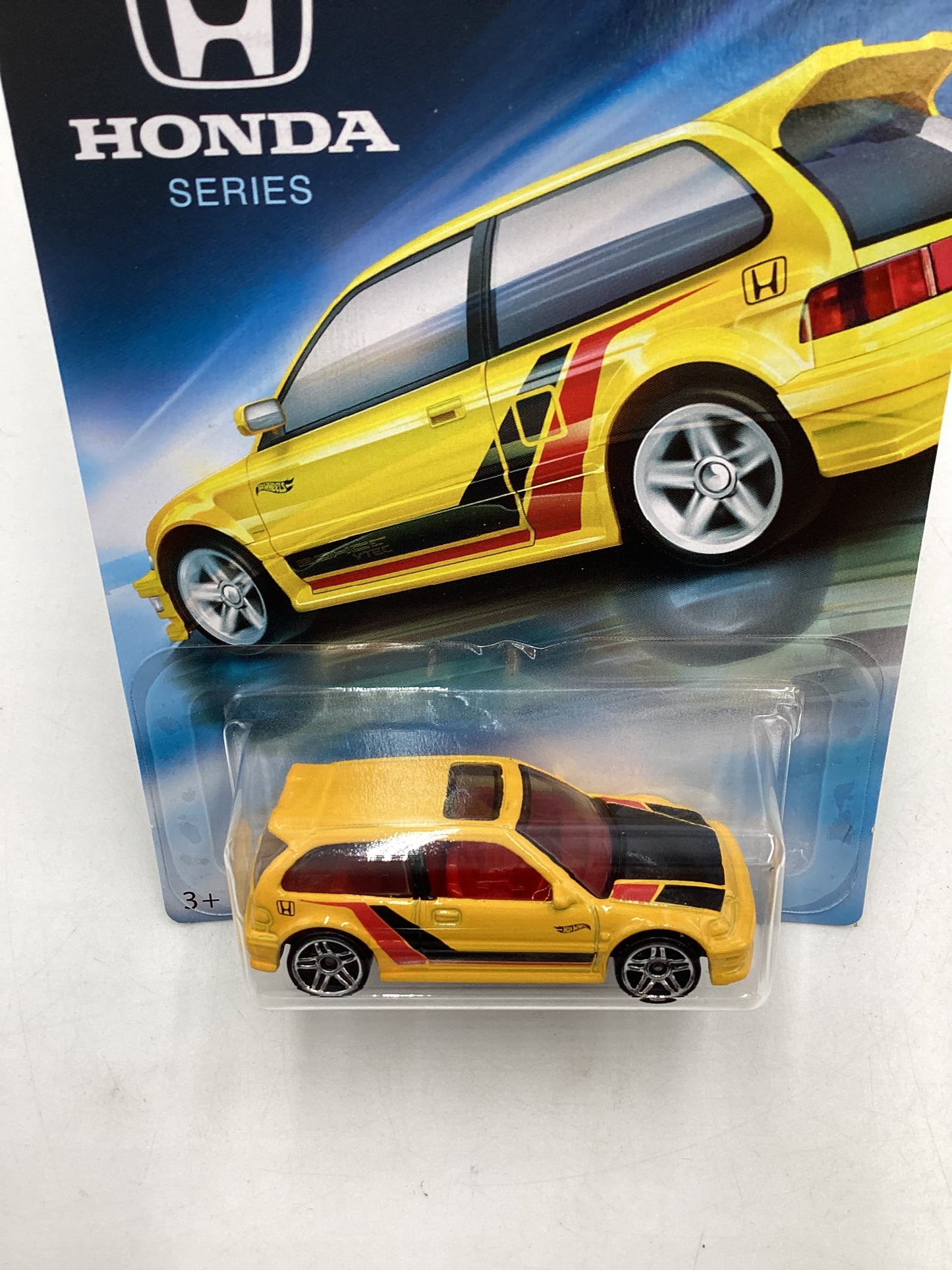 Hot wheels Honda series #2 90 Honda Civic EF Yellow 154G