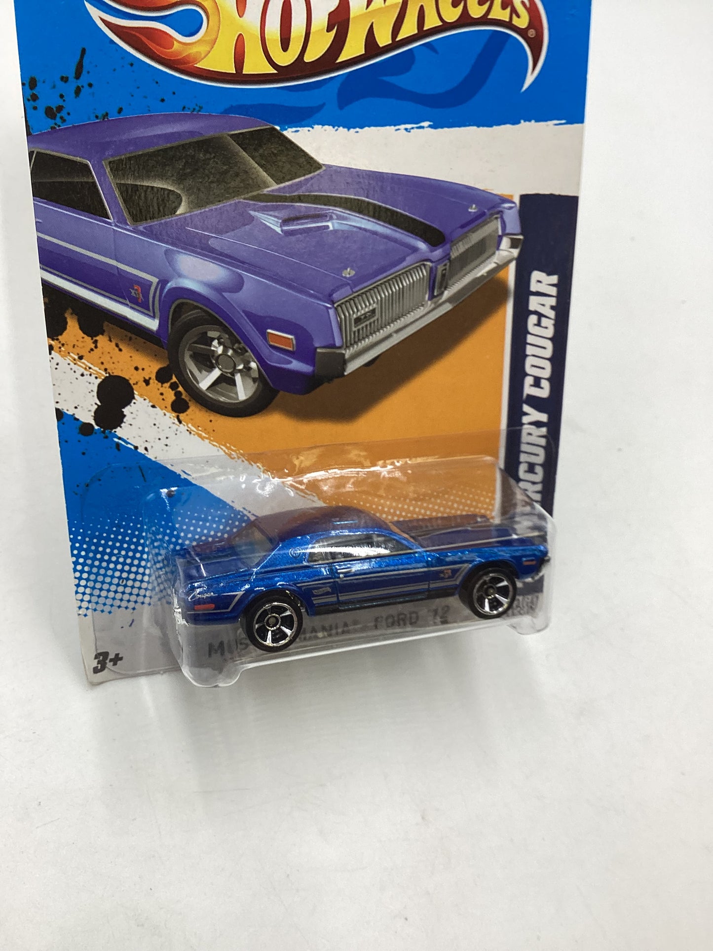 2012 Hot Wheels Muscle Mania Ford #119 68 Mercury Cougar Blue (MC5 Wheels) 40D