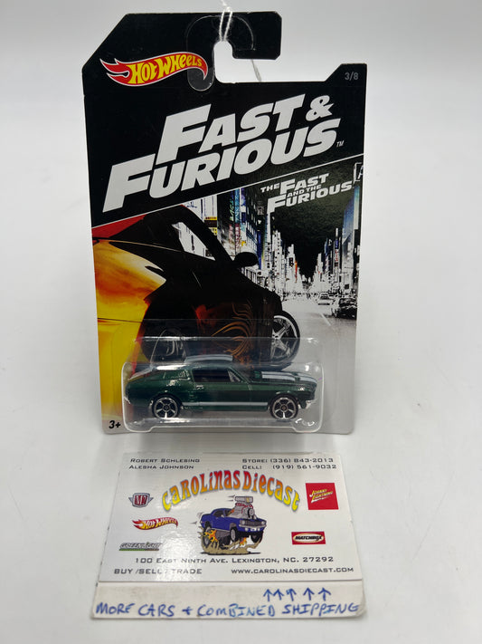 2016 Hot Wheels Fast and Furious #3 67 Ford Mustang Green 71C