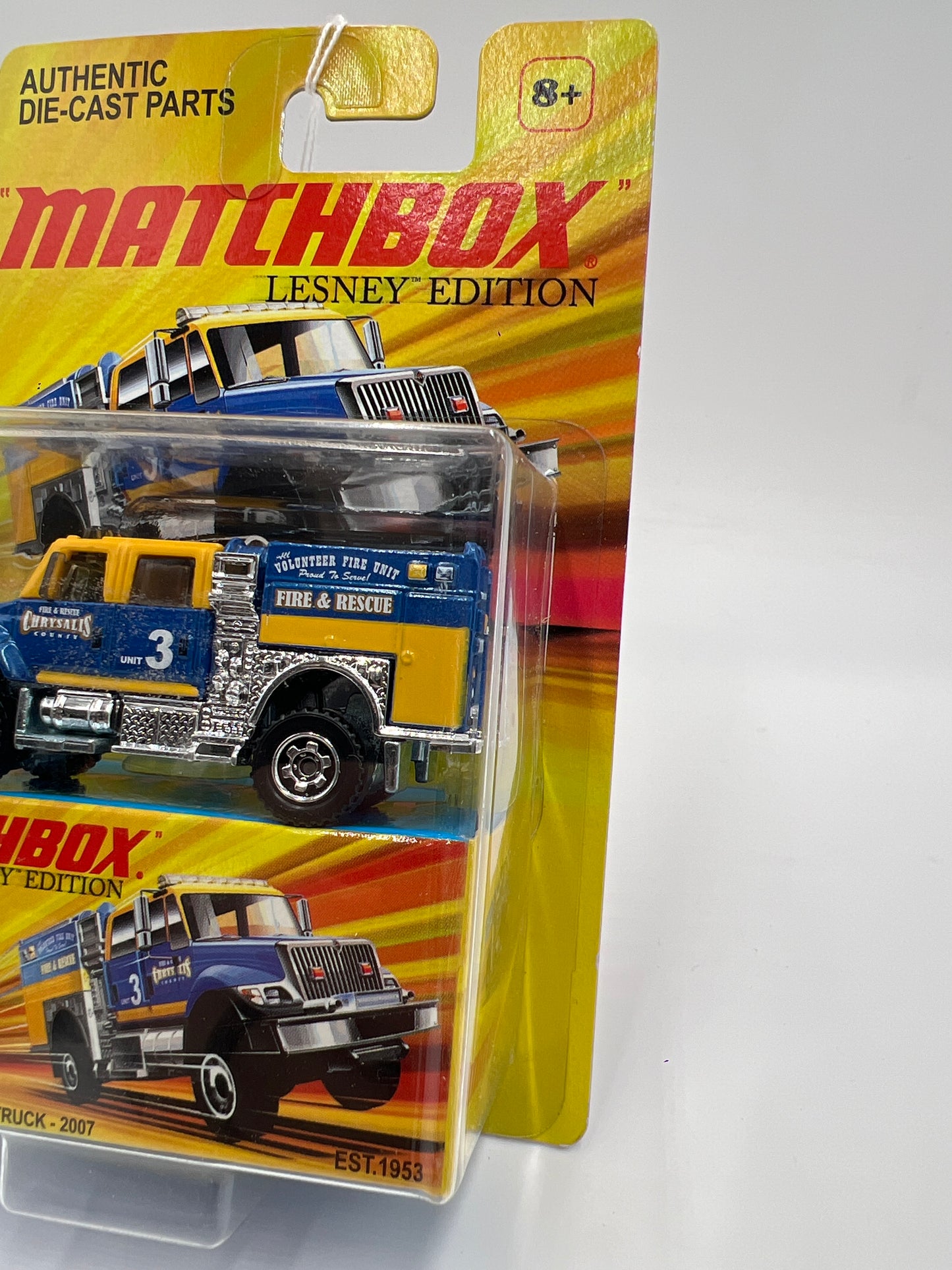 Matchbox Lesley Edition International Workstar Brush Fire Truck 2007 Blue/Yellow
