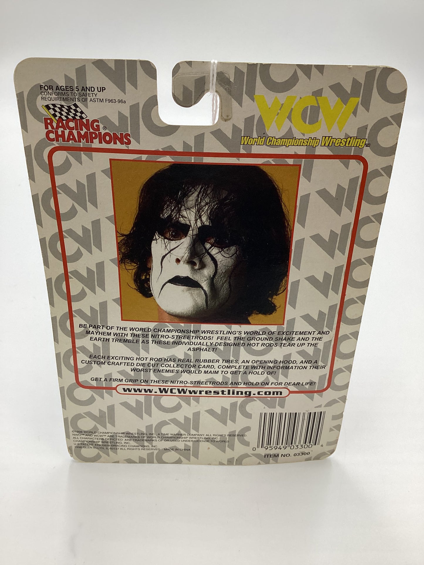 Racing Champions WCW Nitro Streetrods Dean Malenko 97 Chevy Corvette White SR