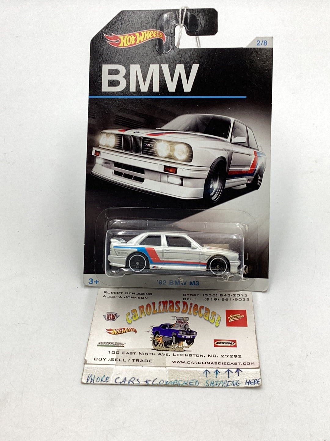 Hot wheels BMW series 92 BMW M3 Walmart exclusive 2/8 cracked blister