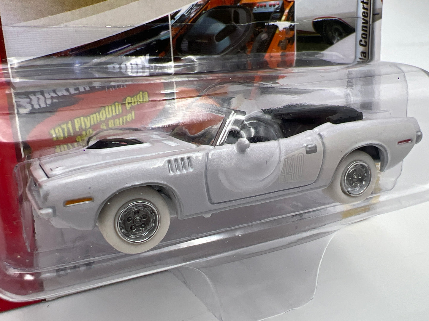 Johnny Lightning CHASE Muscle Cars USA MCACN 1971 Plymouth Cuda Convertible W/Protector VHTF