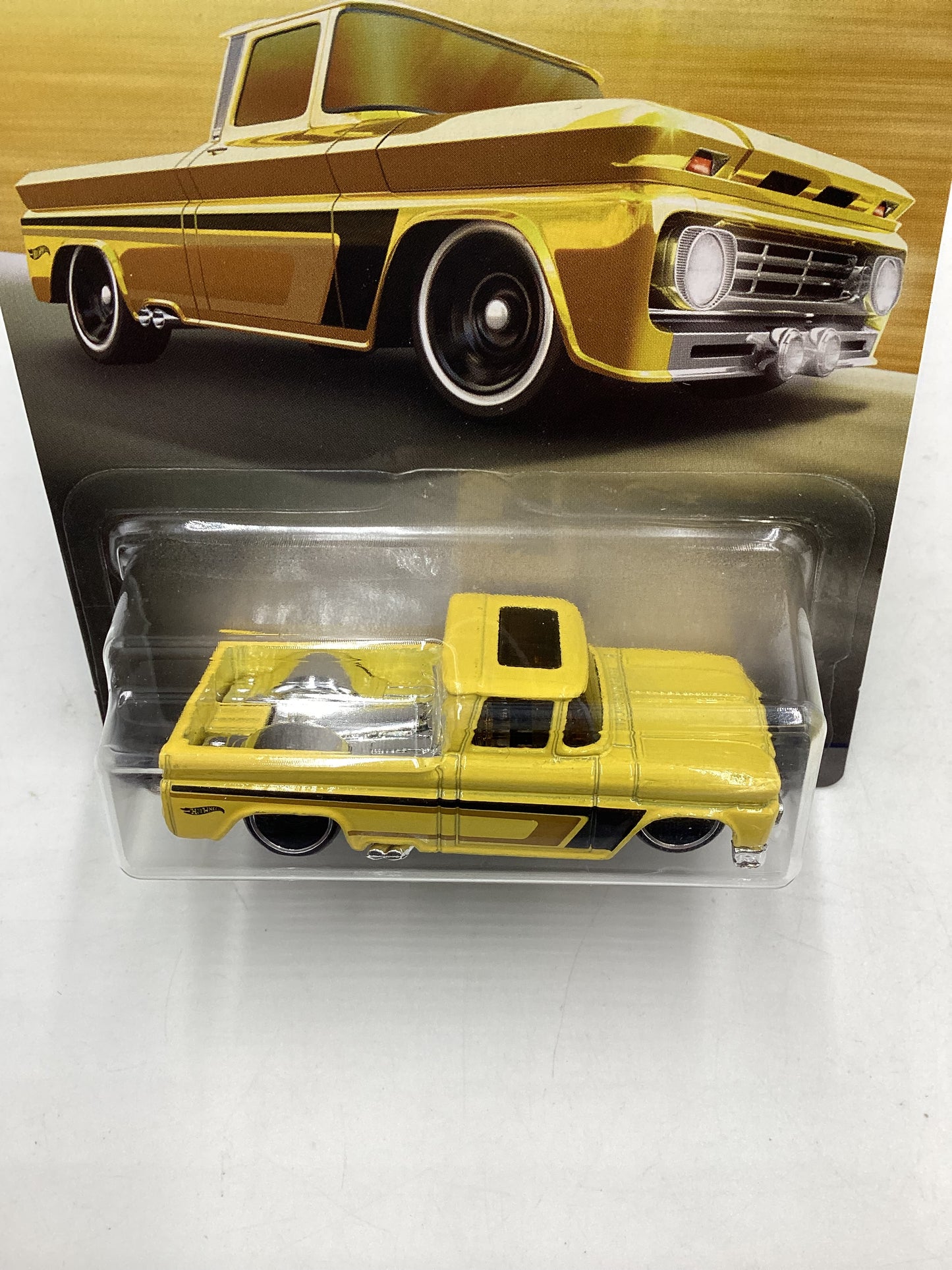 Hot Wheels Walmart 100 Years Chevy #4 Custom 62 Chevy Pickup Yellow 162D