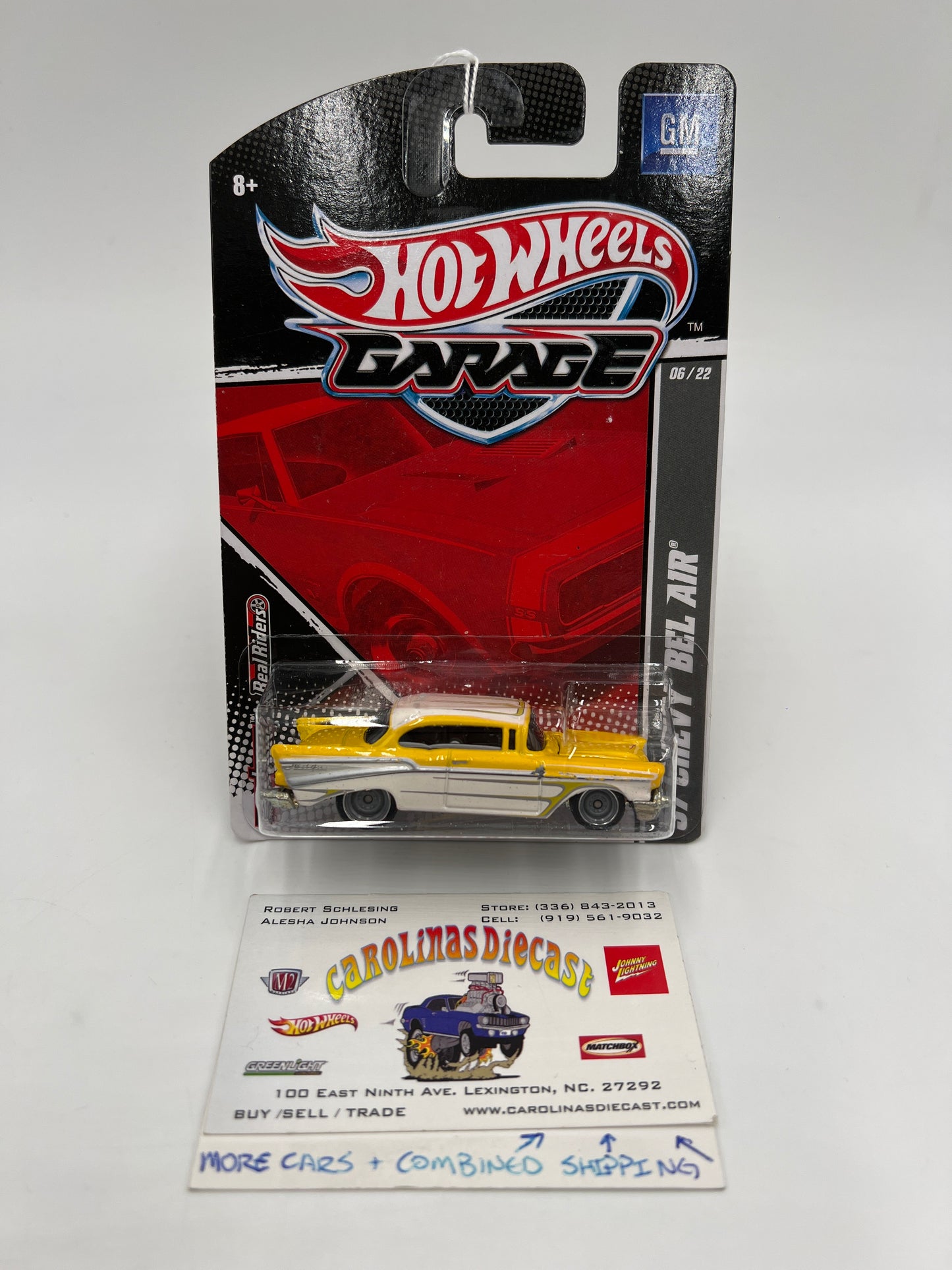 Hot Wheels Premium Garage Series #6 57 Chevy Bel Air Yellow/White
