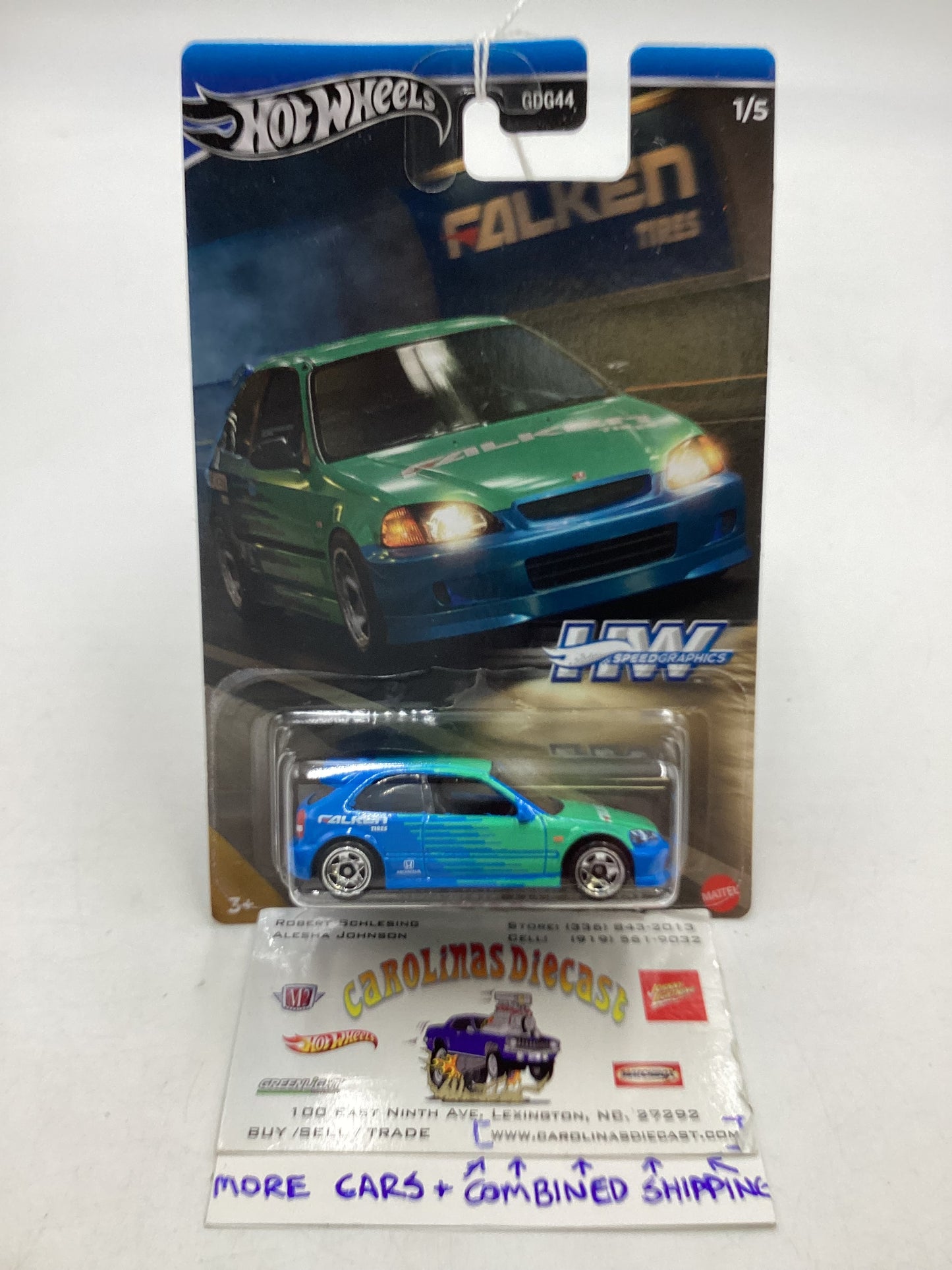 2024 Hot Wheels Speed Graphics 1/5 99 Honda Civic Type R (EK9) Falken