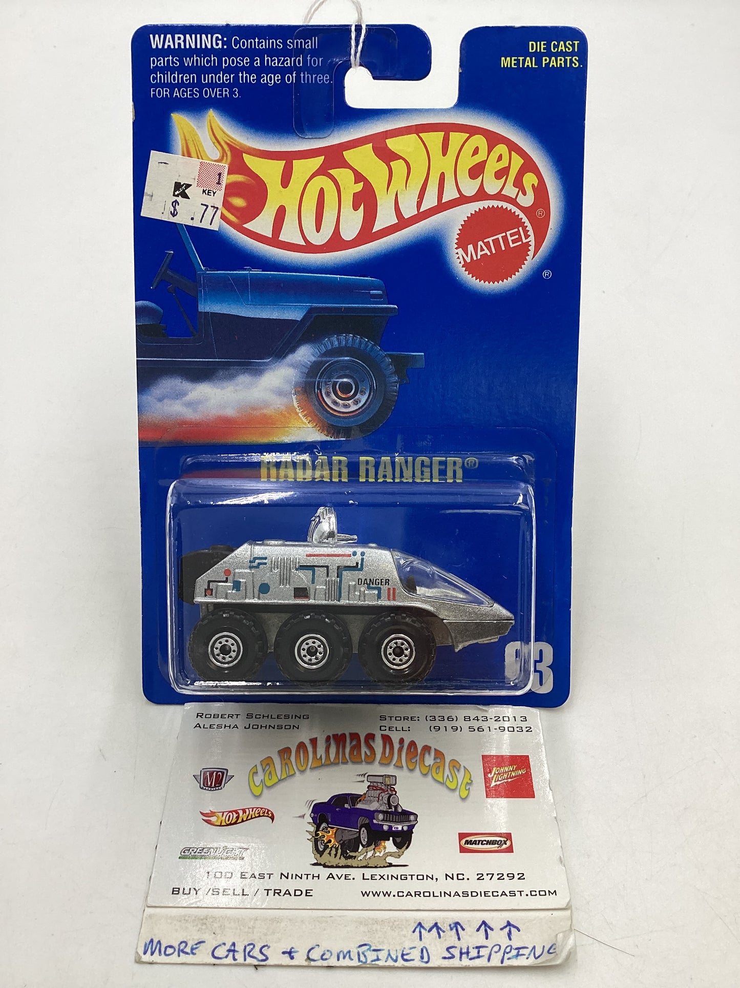 Hot Wheels Blue Card Collector No. 63 Radar Ranger Silver CT Wheels 237H