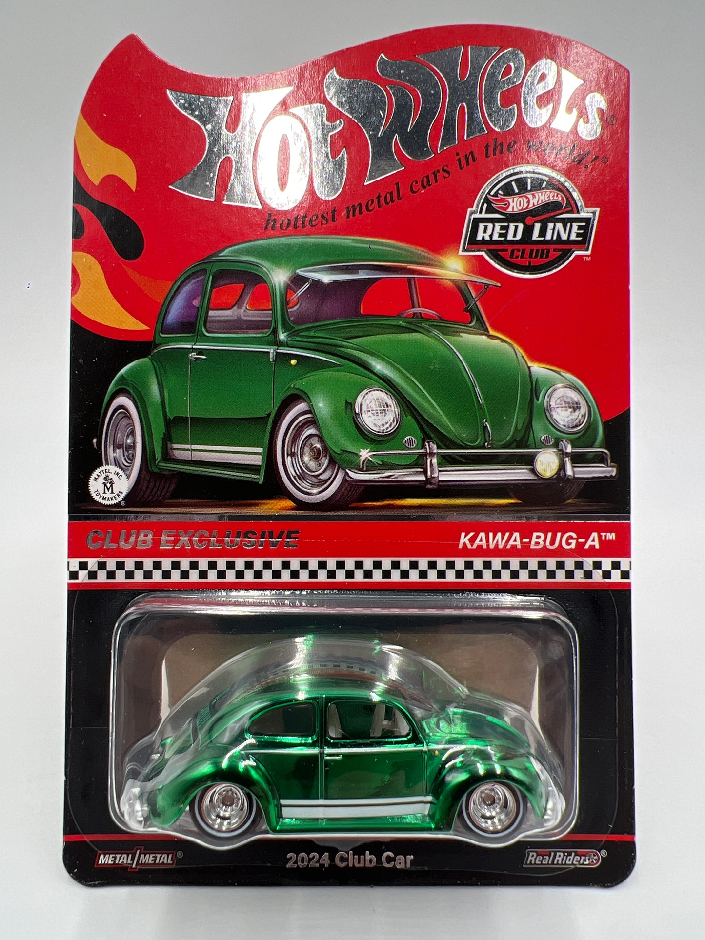 2024 Hot Wheels RLC Club Exclusive Kawa-Bug-A Green W/Protector W/Patch & Button