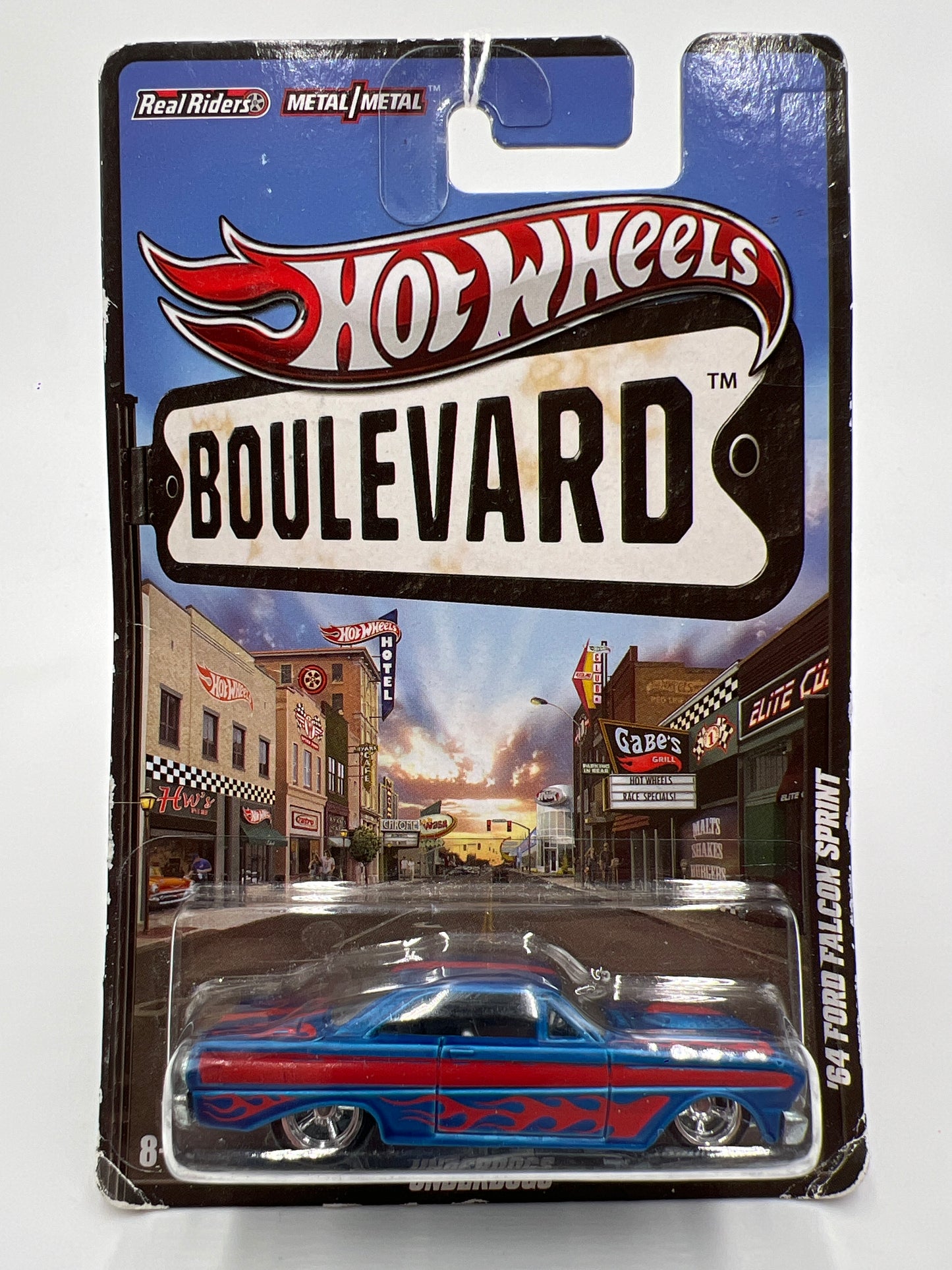 Hot Wheels Boulevard Underdogs 64 Ford Falcon Sprint Blue #3 Card Not Perfect 245F