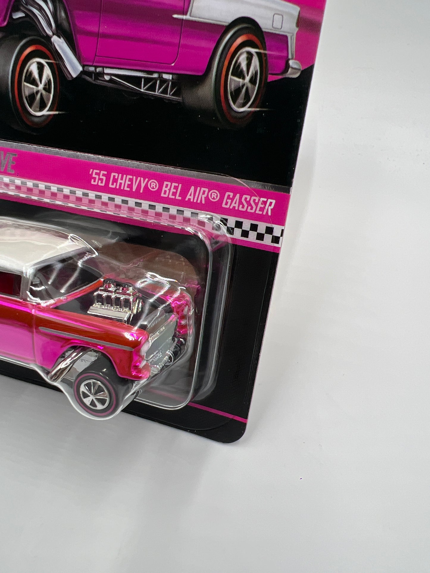 2025 Hot Wheels RLC Club Exclusive 55 Chevy Bel Air Gasser Pink W/Protector