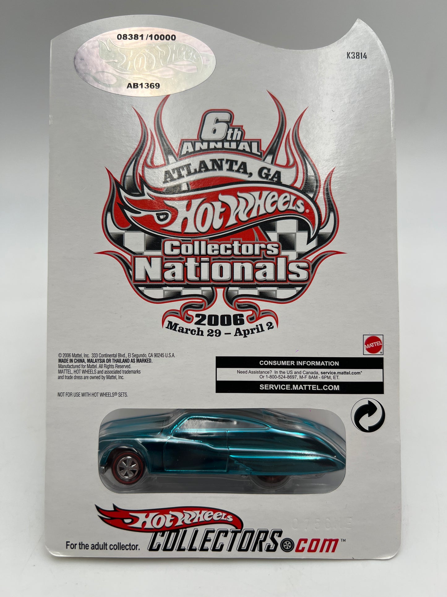 2006 Hot Wheels 6th Annual Collectors Nationals Purple Passion Blue W/Protector