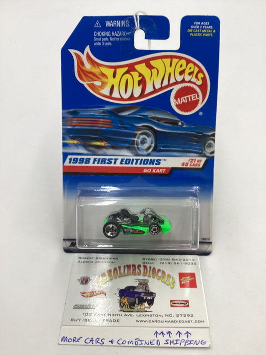 1998 First Edition Hot Wheels #651 Go Kart Green 114A