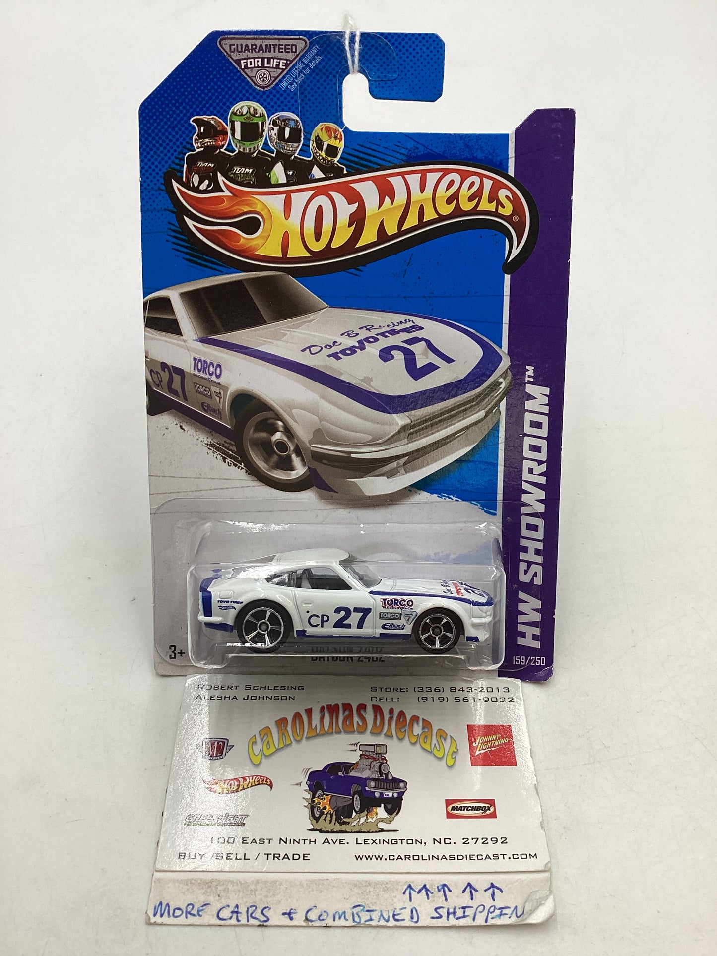 2013 Hot Wheels #159 Datsun 240Z White 88B