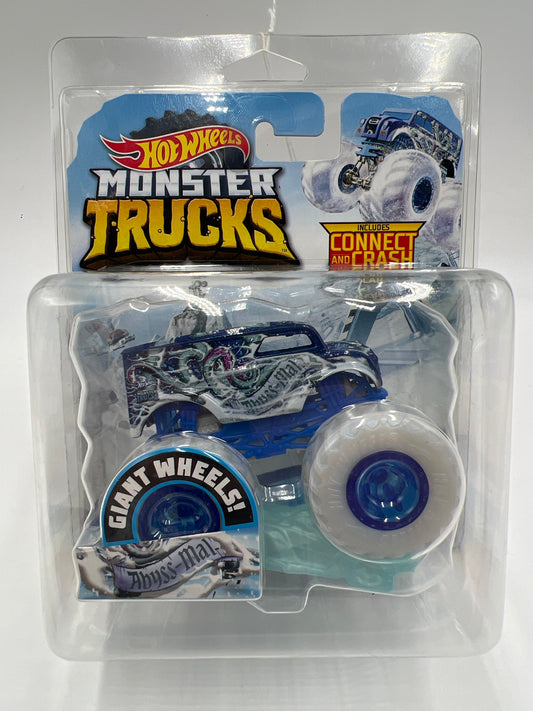 Hot Wheels Monster Trucks Blizzard Bashers Abyss-Mal W/Protector
