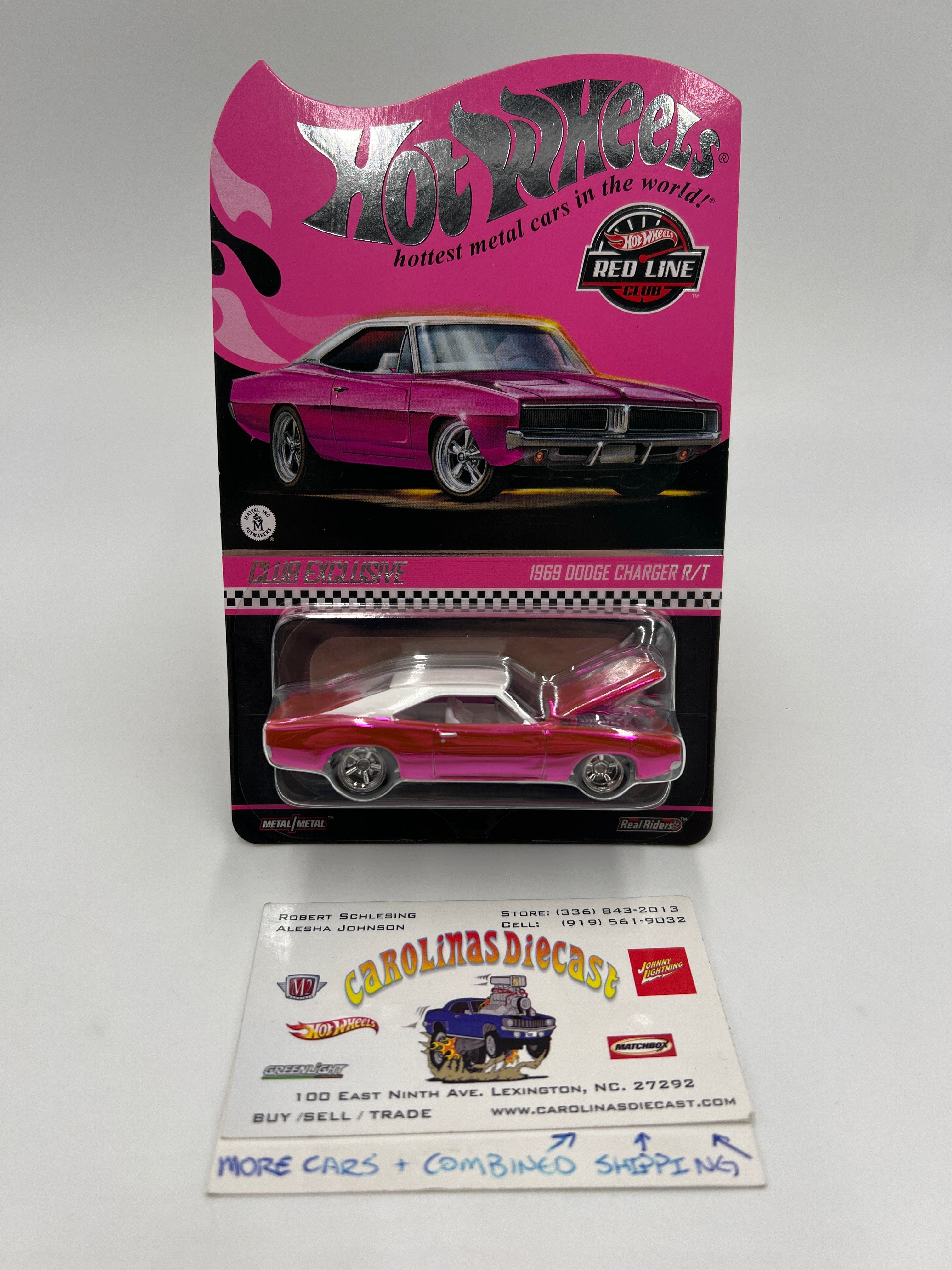 Hot Wheels RLC Club Exclusive 1969 Dodge Charger R/T Pink W