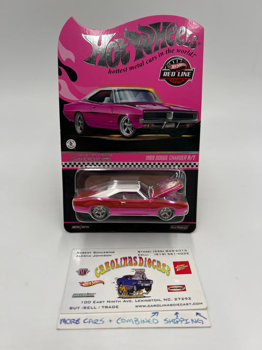 Hot Wheels RLC Club Exclusive 1969 Dodge Charger R/T Pink W/Protector