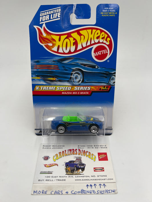 Hot Wheels Collector #968 X-Treme Speed Series Mazda MX-5 Miata Blue 82I