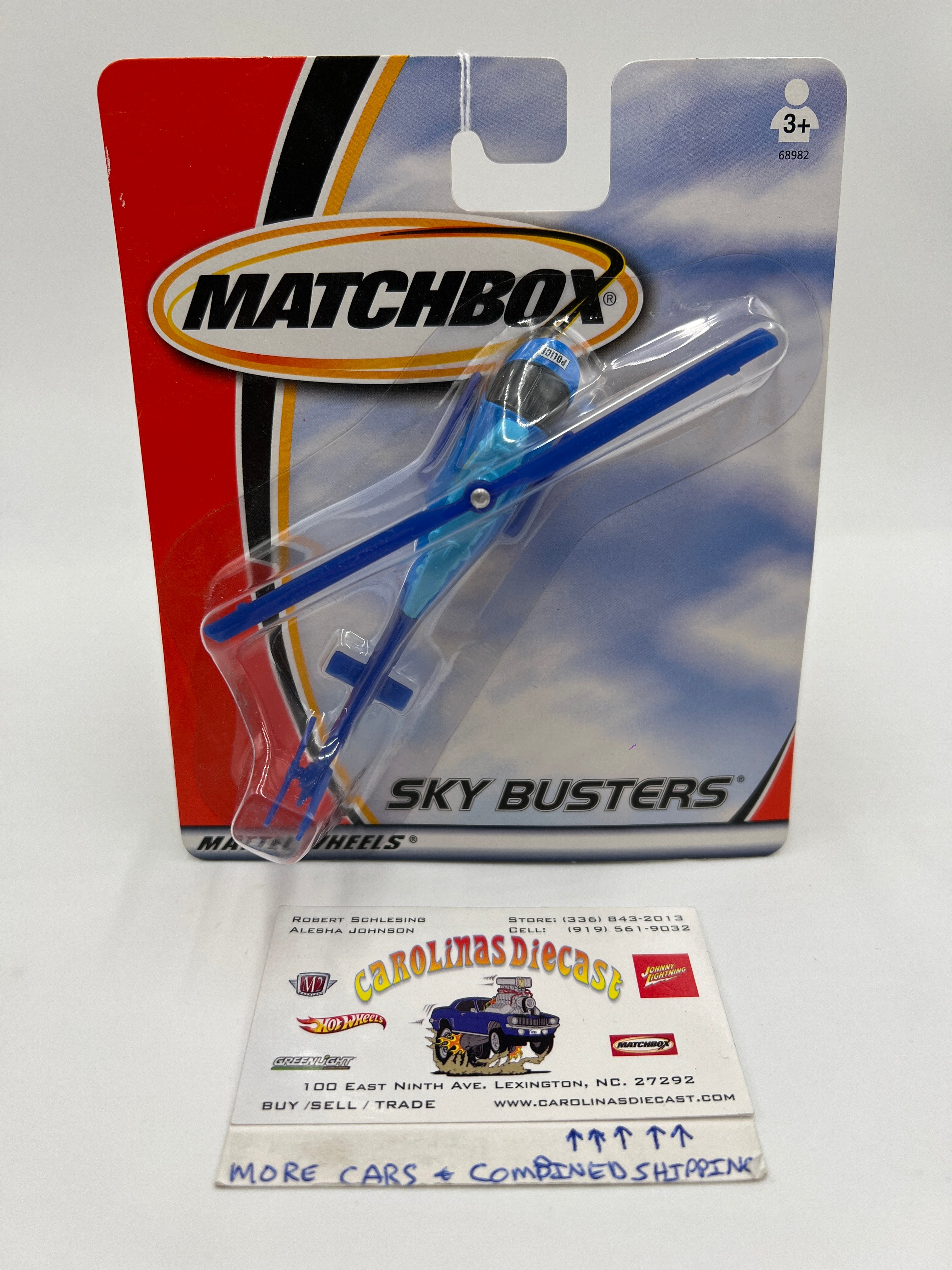 Matchbox Sky Busters Bell Jet Ranger Helicopter Police Blue