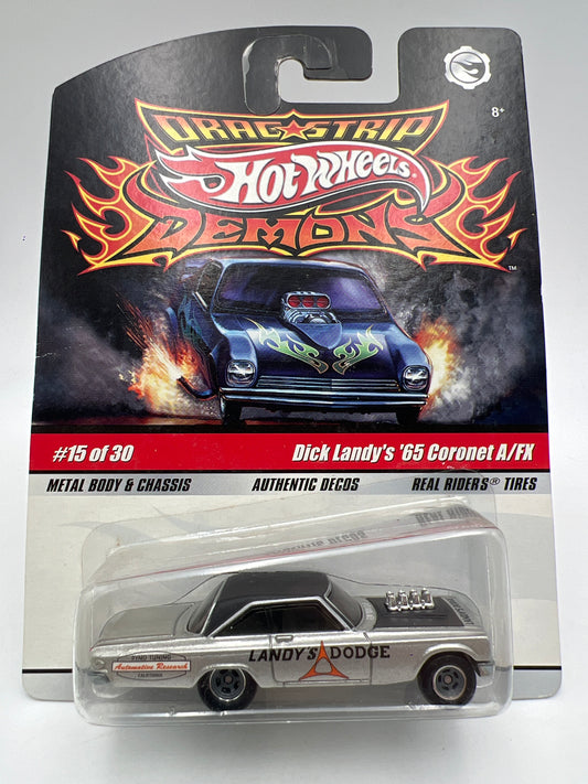 Hot Wheels Drag Strip Demons #15 Dick Landy 65 Coronet A/FX Silver W/Protector