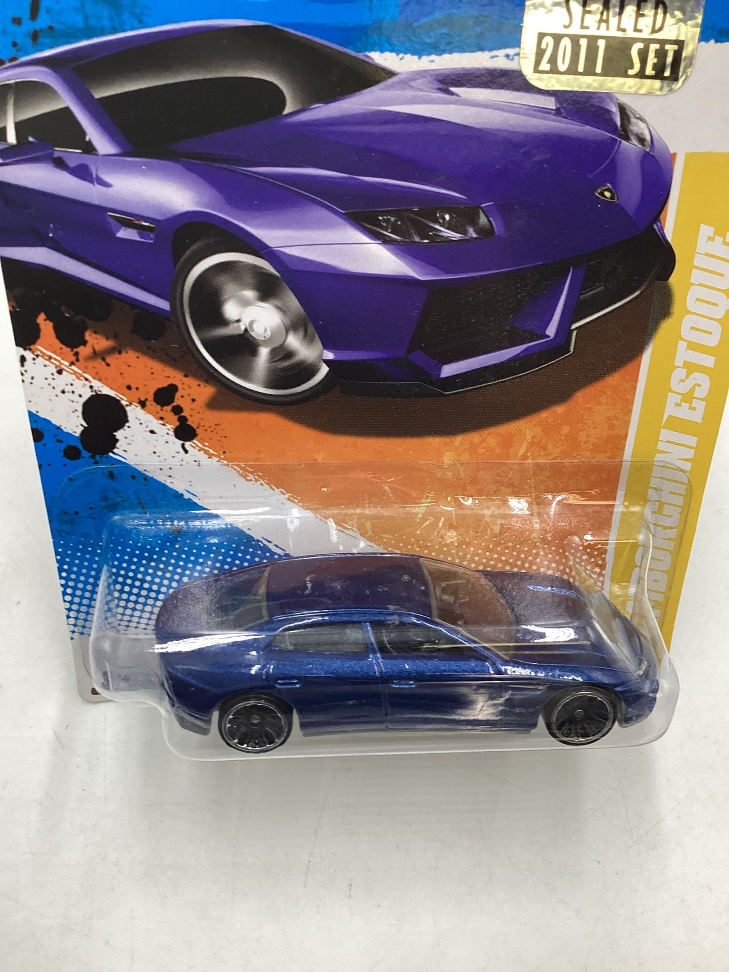 2011 Hot Wheels #48 Lamborghini Estoque Blue Factory Sealed