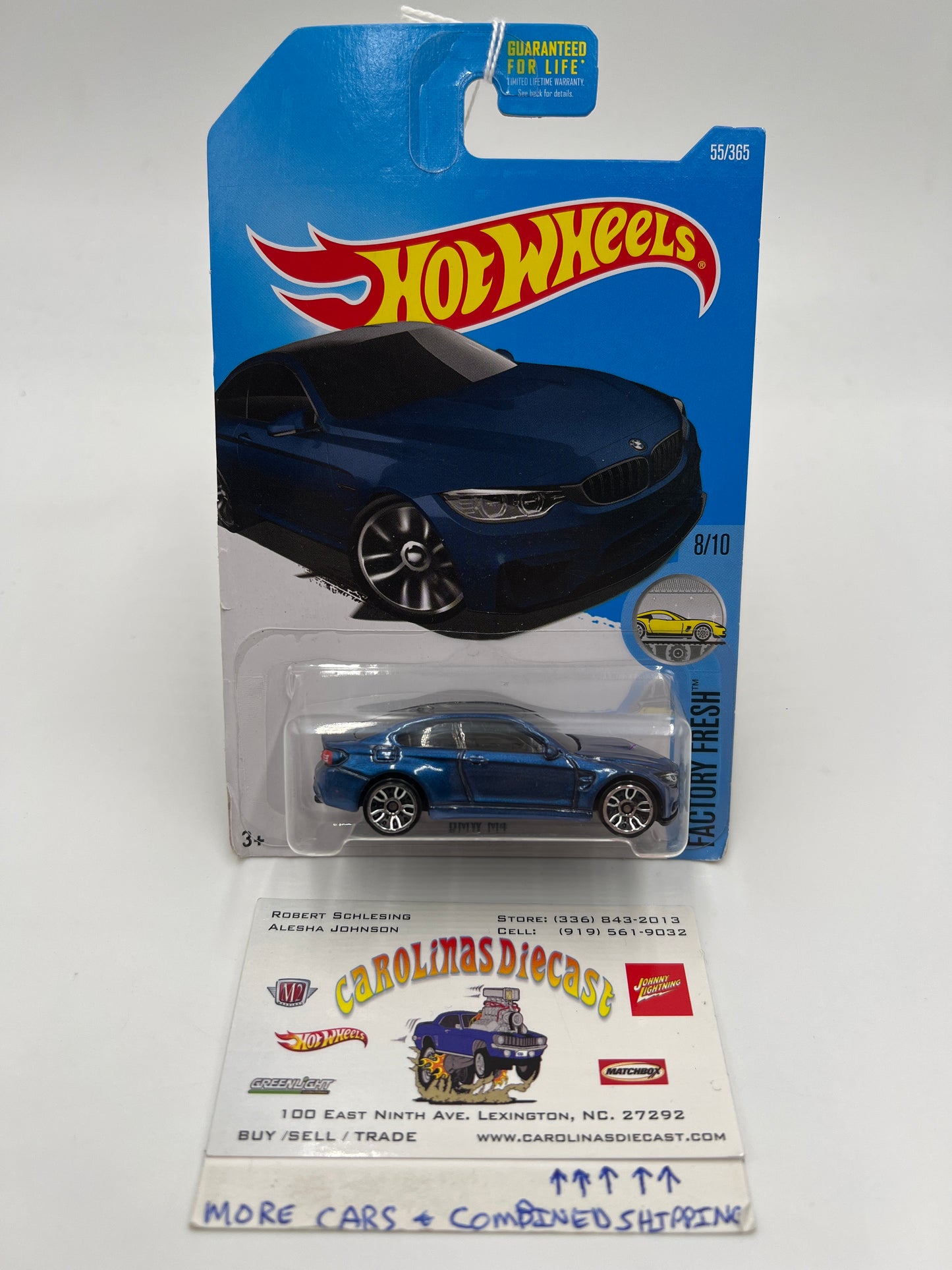 2017 Hot Wheels Factory Fresh #55 BMW M4 Blue (Bad Card) 105A