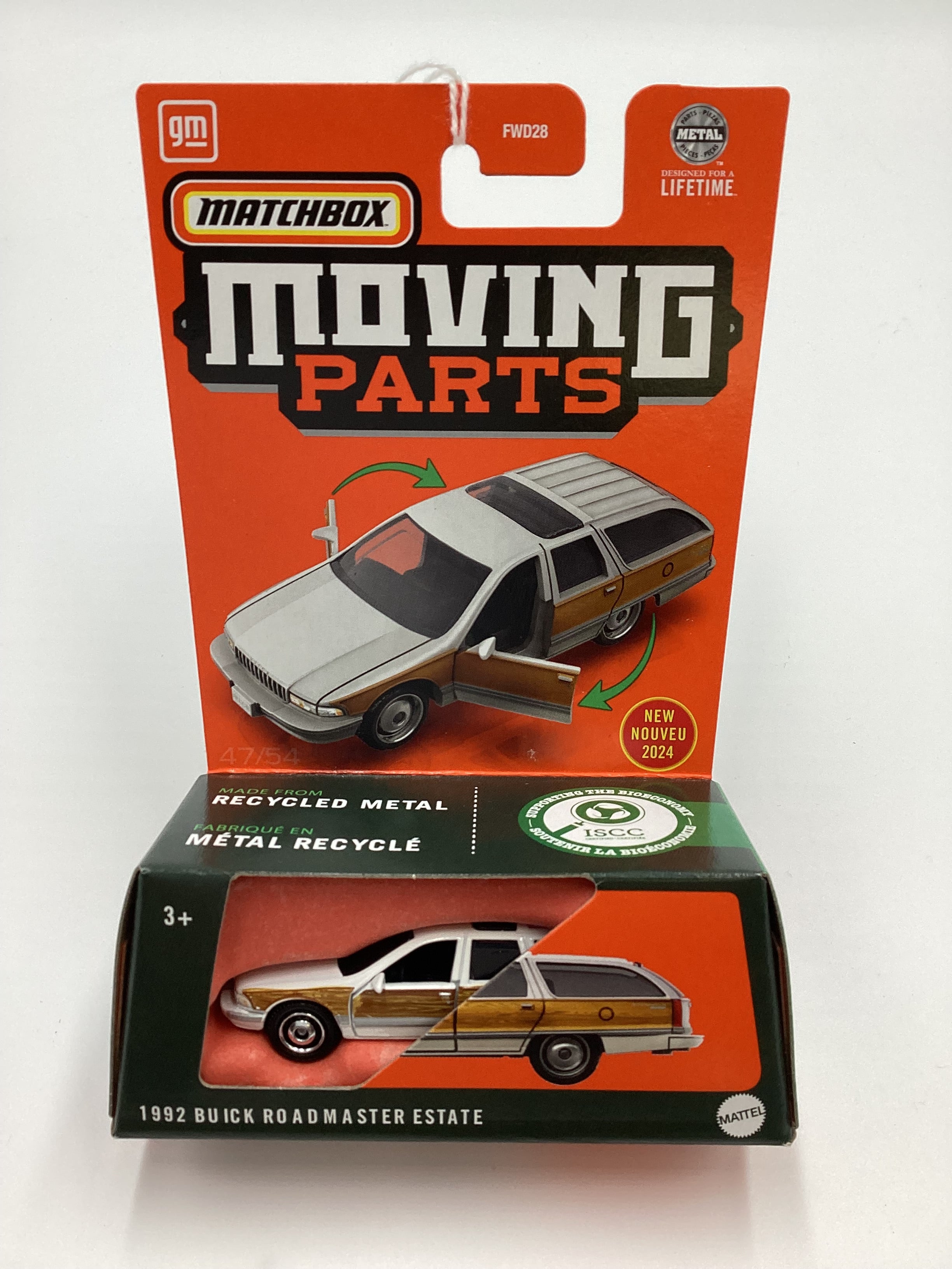 マッチボックス　47 2024 Matchbox Moving Parts #47 1992 Buick Roadmaster Estate White